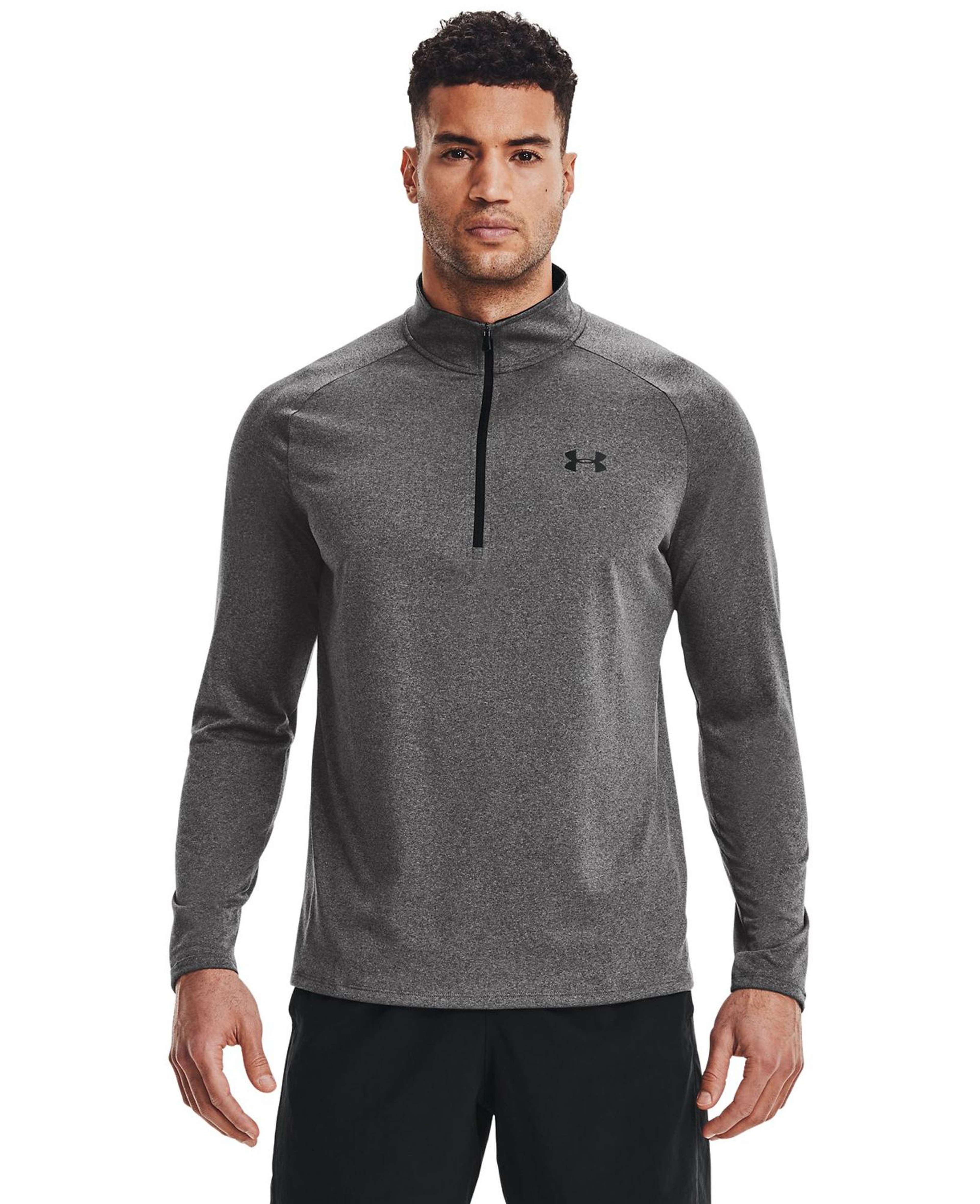 Under Armour Tech 1/2 Fermuarlı Erkek Gri Uzun Kollu T-Shirt