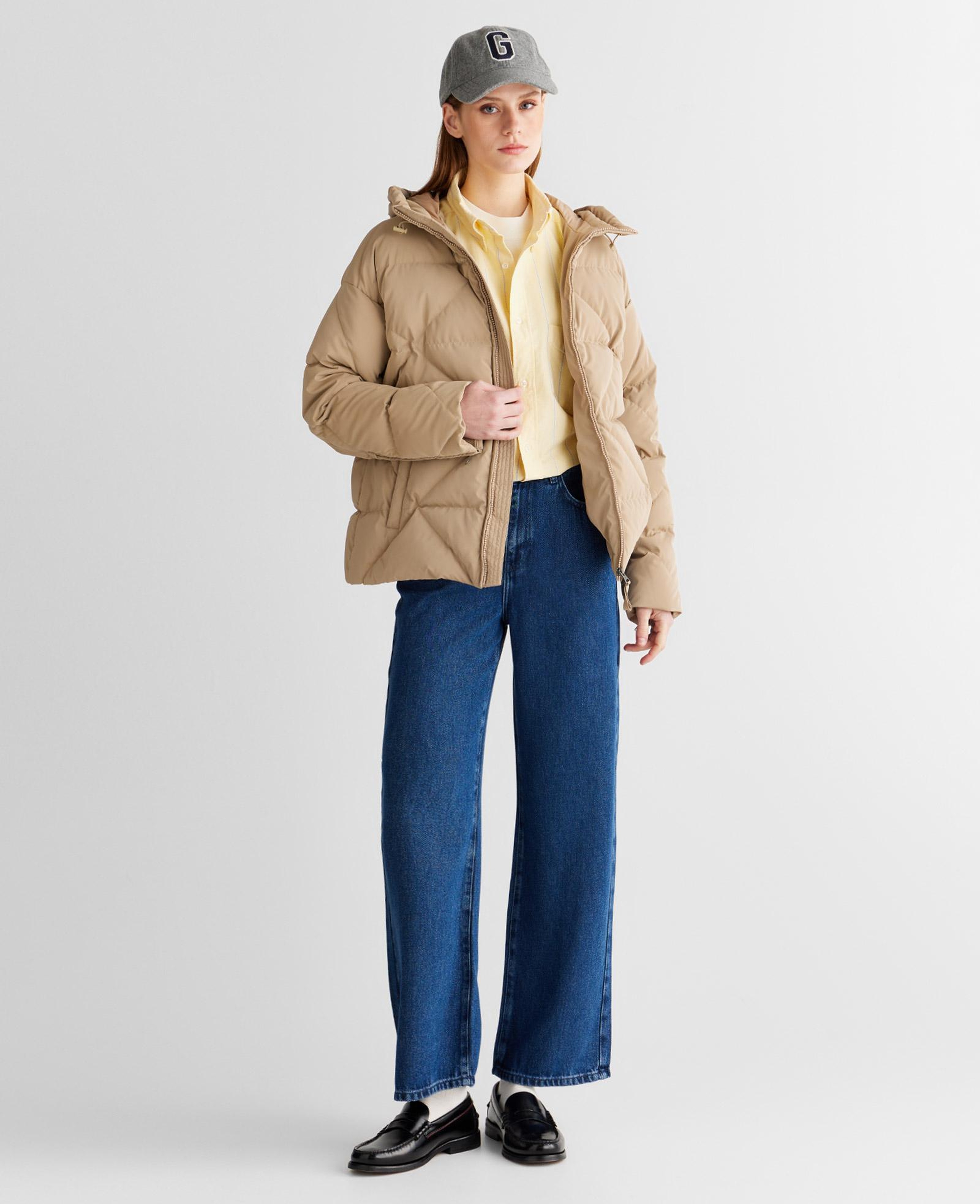 GANT Kadın Bej Regular Fit Fermuarlı Ceket