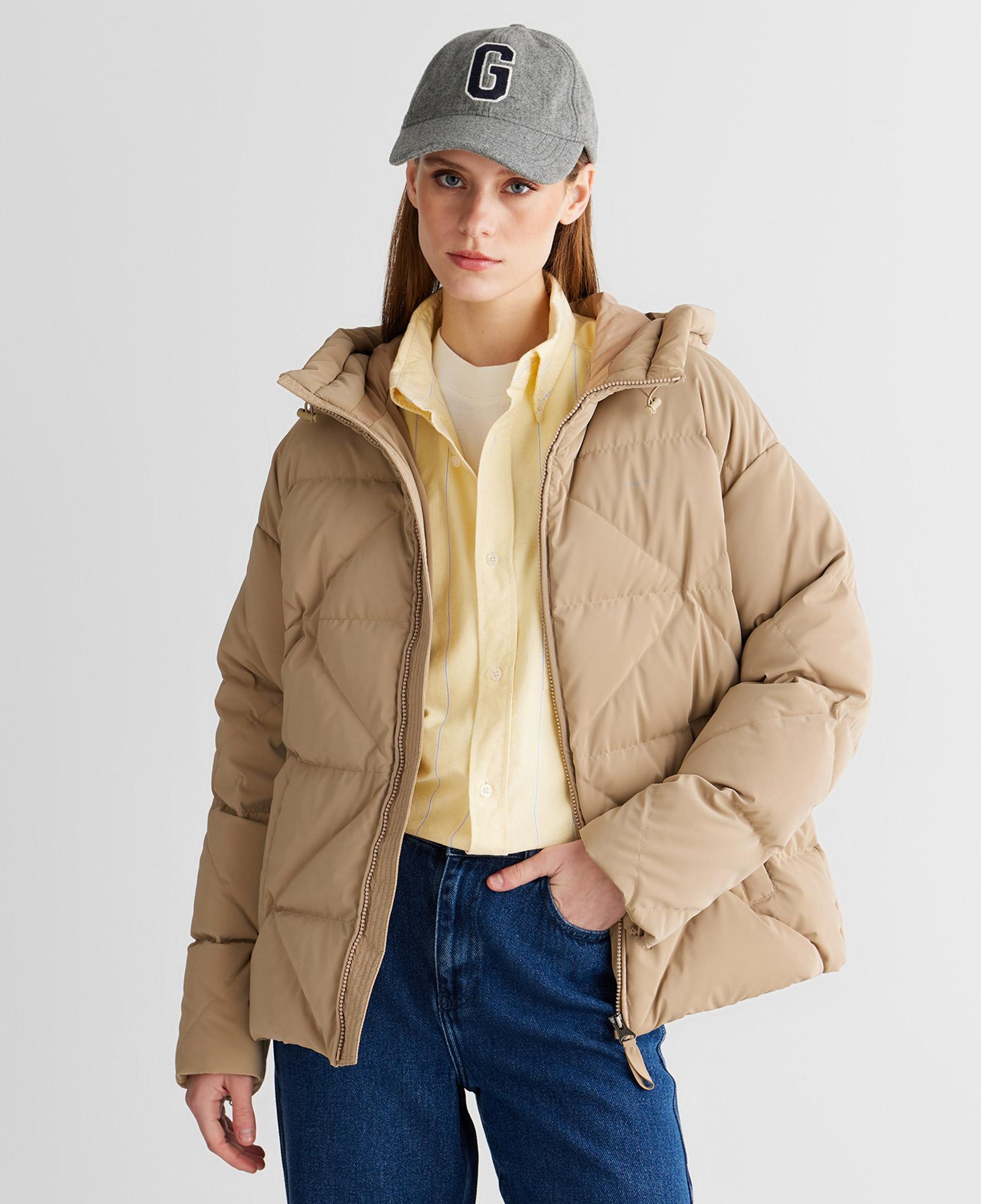 GANT Kadın Bej Regular Fit Fermuarlı Ceket