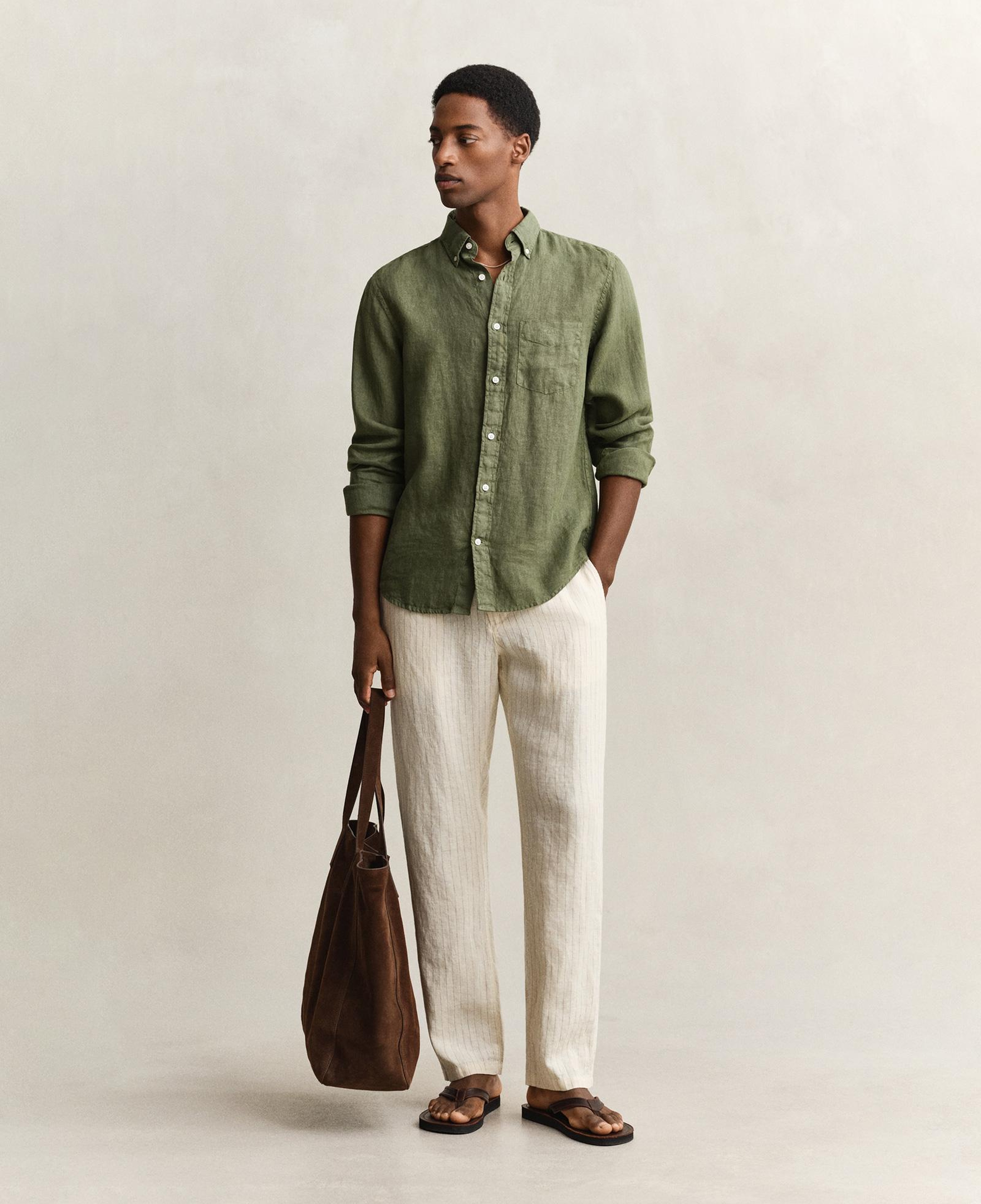 GANT Erkek Yeşil Regular Fit Gömlek