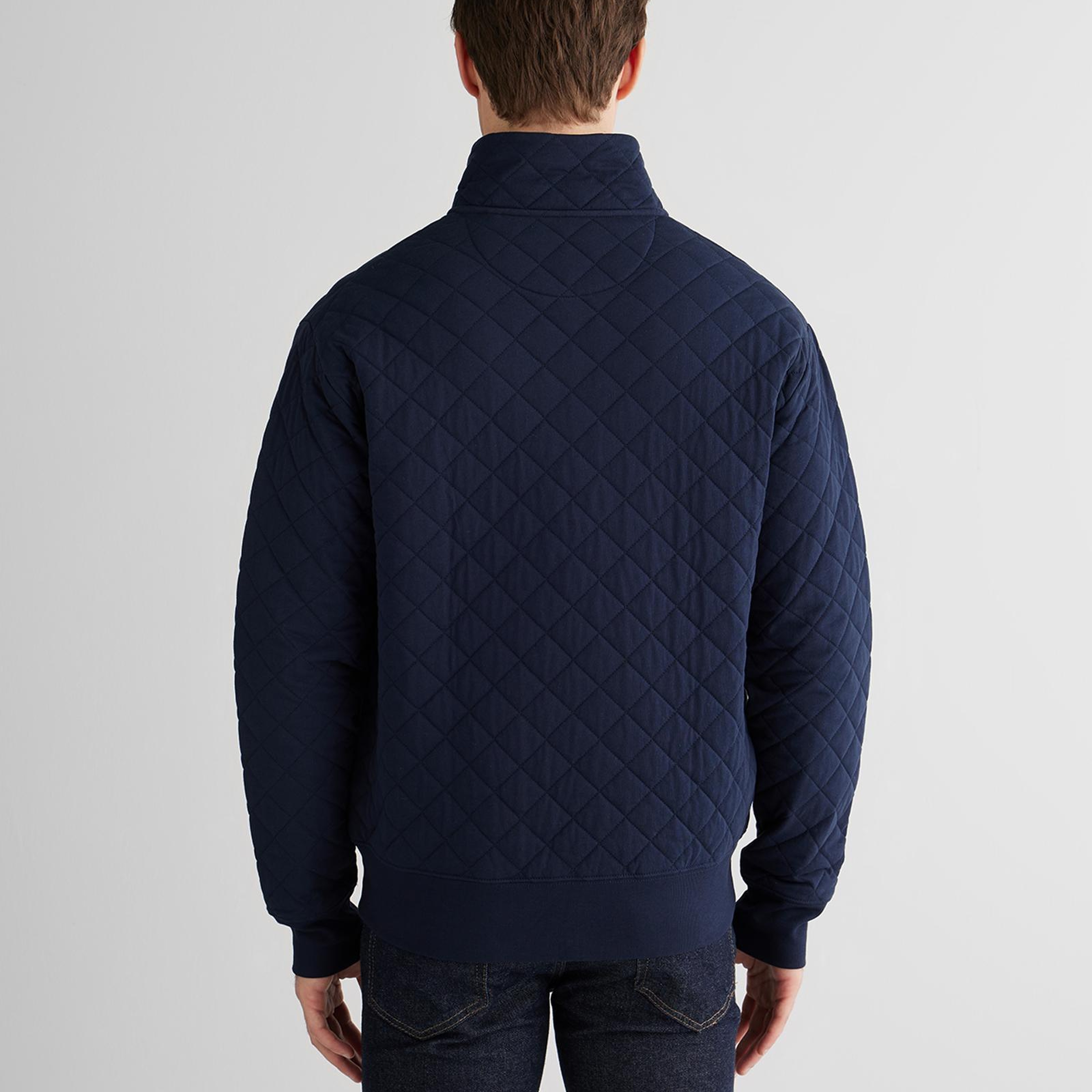 GANT Erkek Lacivert Regular Fit Fermuarlı Sweatshirt