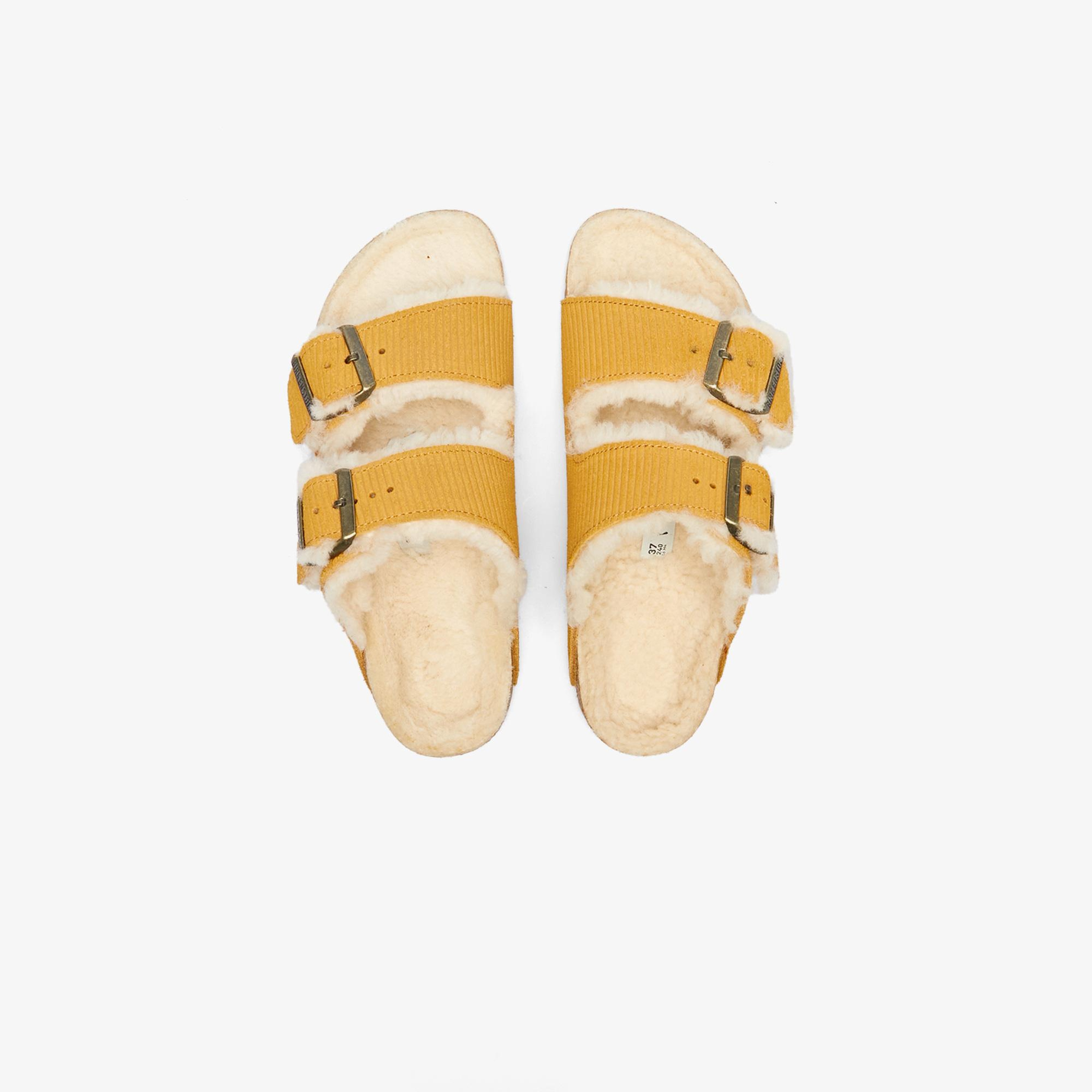 Birkenstock Arizona Teddy Vl Gepragt Laf Kadın Kahverengi Terlik