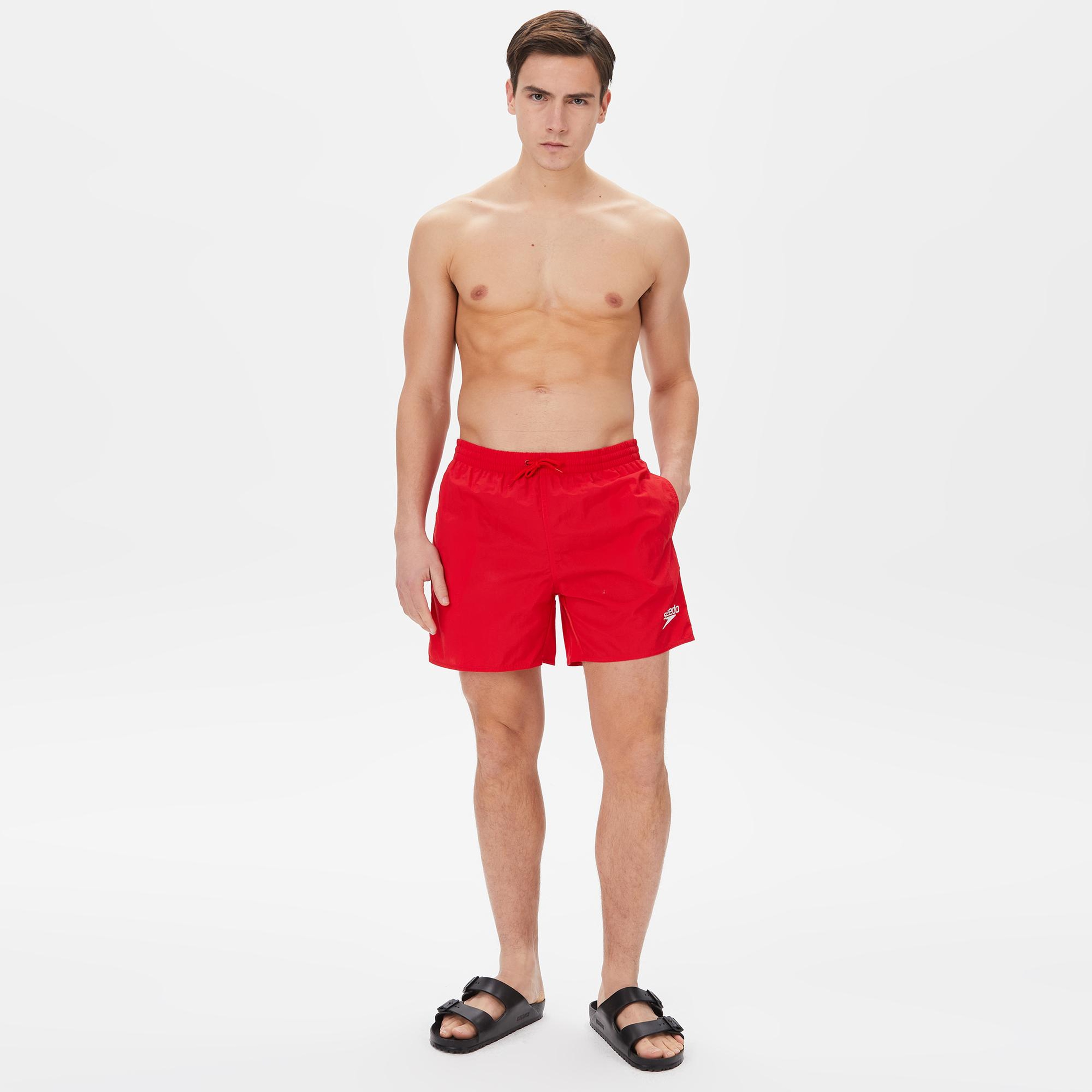 Speedo Essentials 16 Watershort Erkek Kırmızı Deniz Şortu