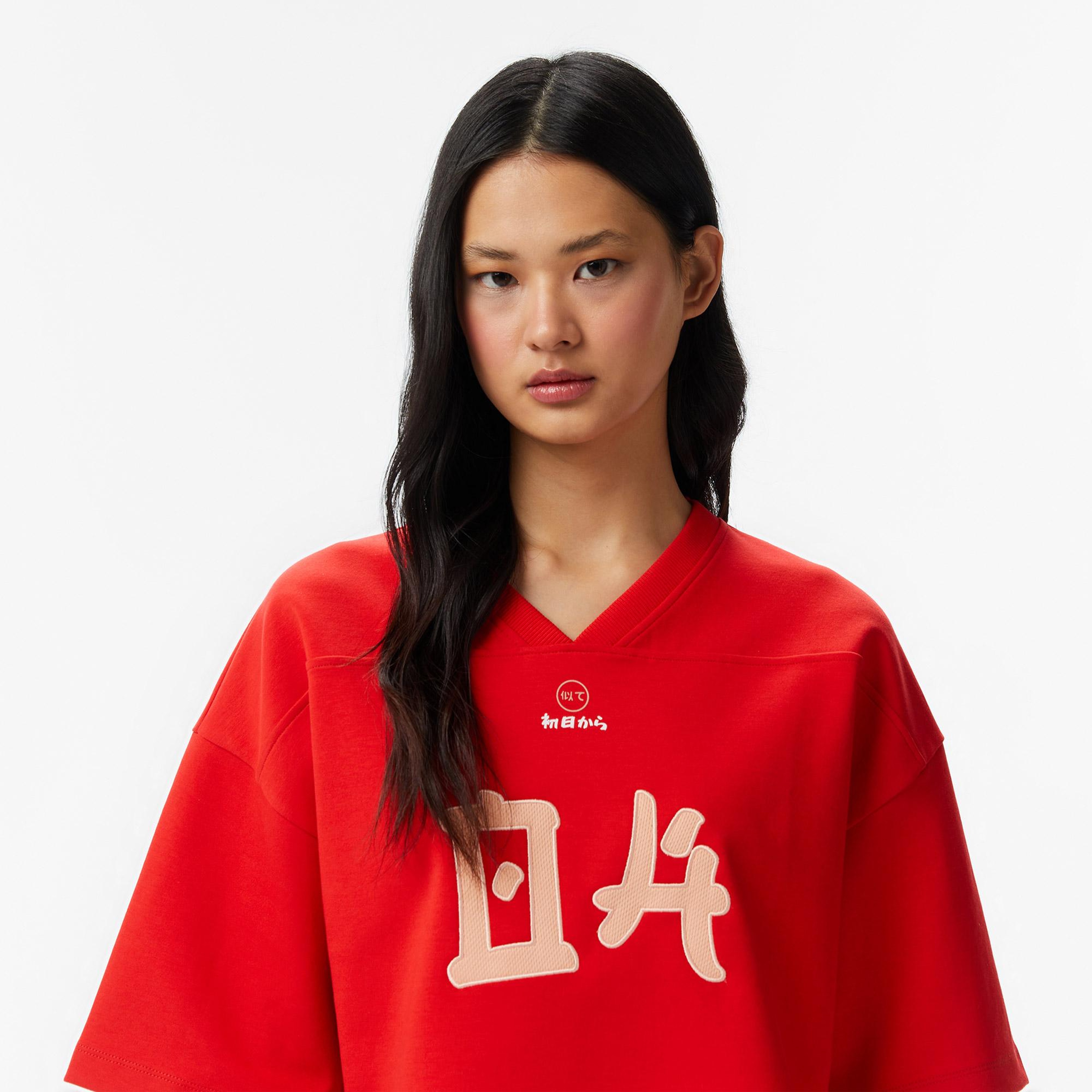 UNITED4 Regular Fit Kadın Kırmızı T-Shirt