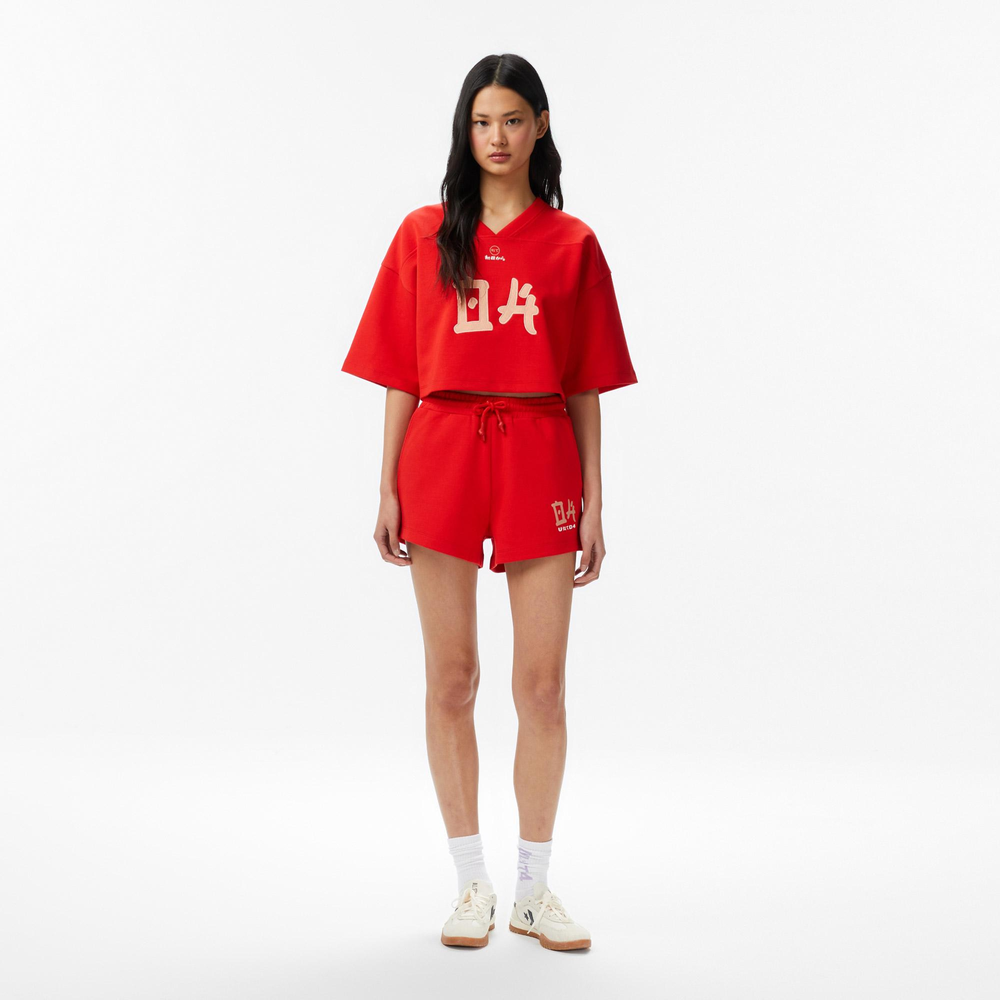 UNITED4 Regular Fit Kadın Kırmızı T-Shirt