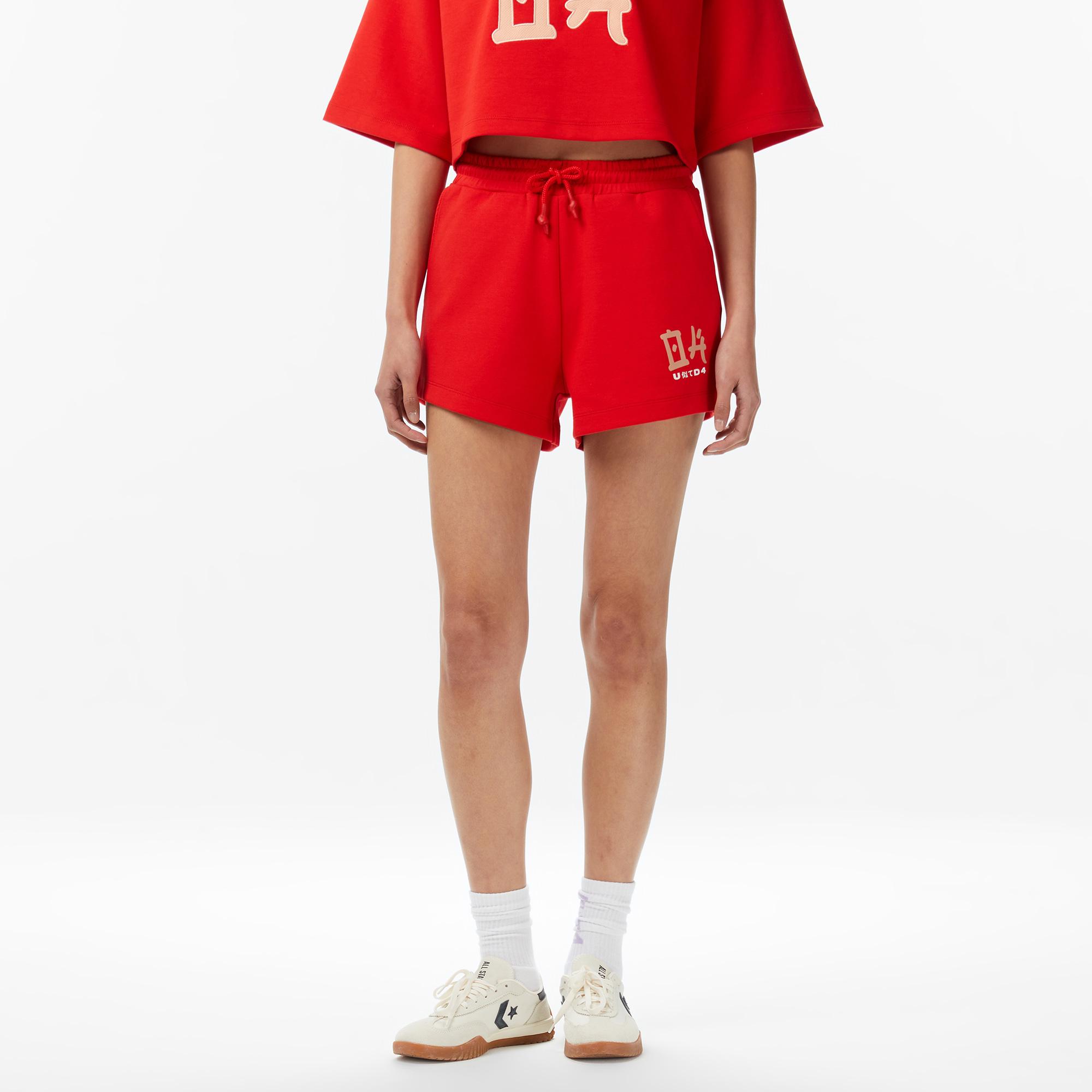 UNITED4 Regular Fit Kadın Kırmızı Şort