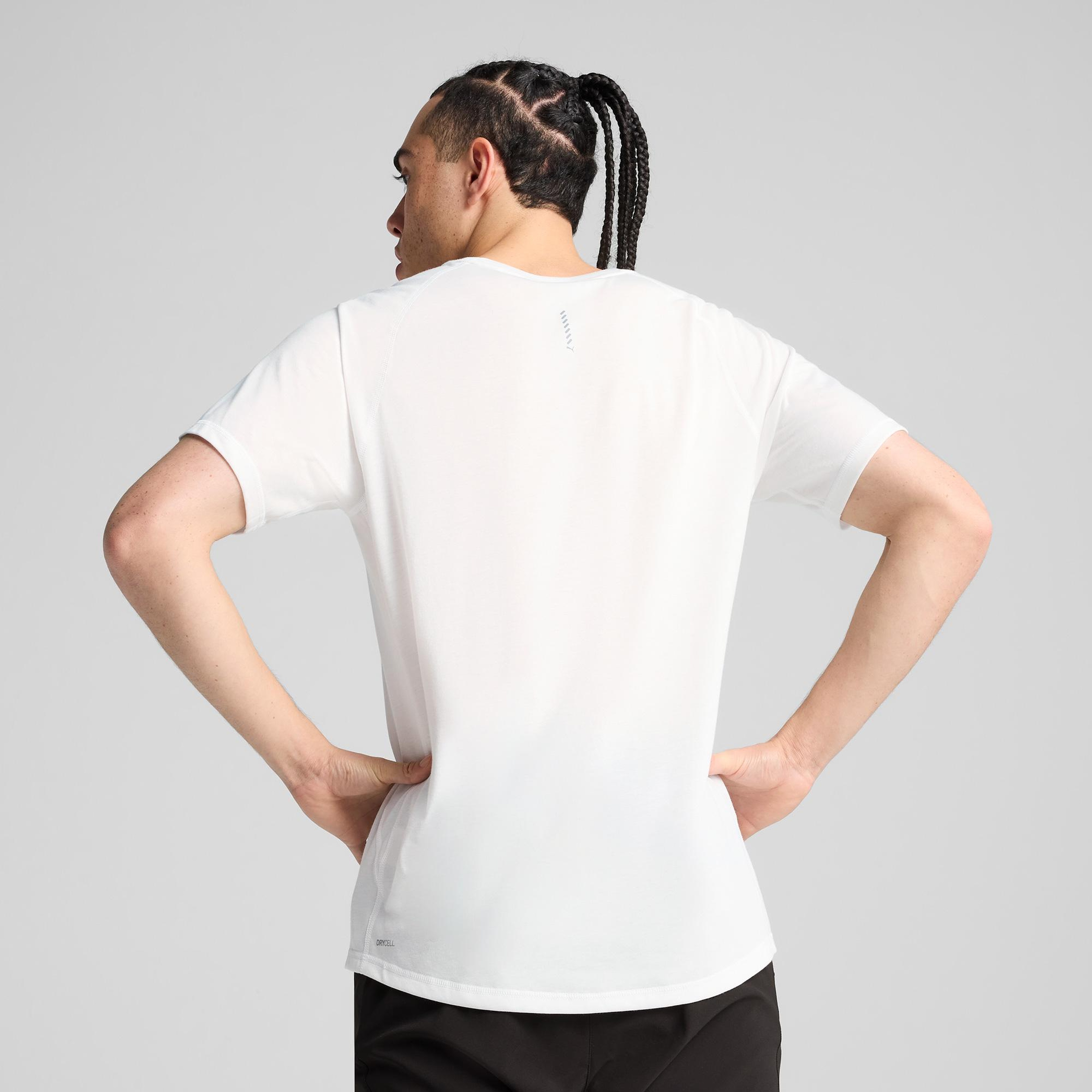 Puma Run Velocity Tri-Blend Erkek Beyaz T-Shirt