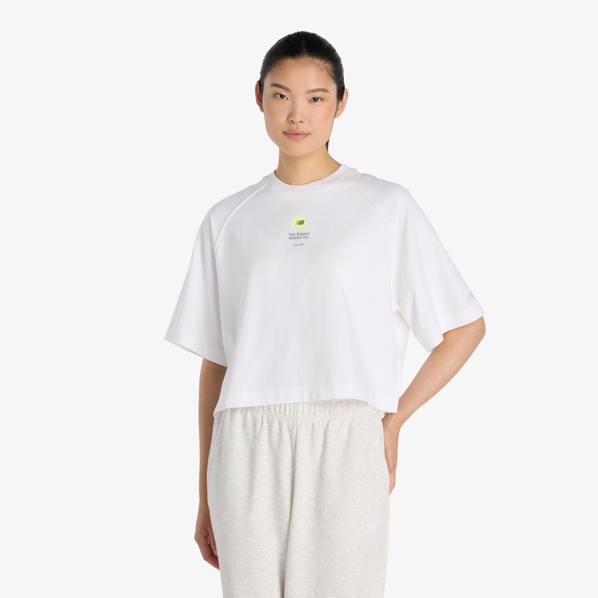 New Balance Vortex Performance Kadın Beyaz T-Shirt