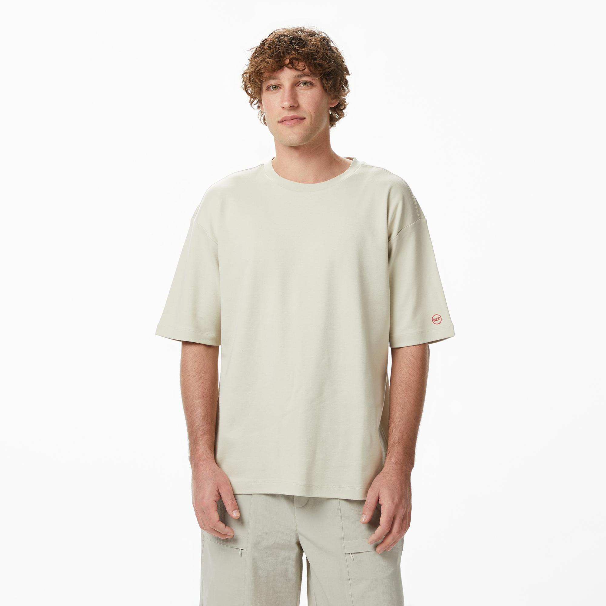 UNITED4 Regular Fit Erkek Krem T-Shirt