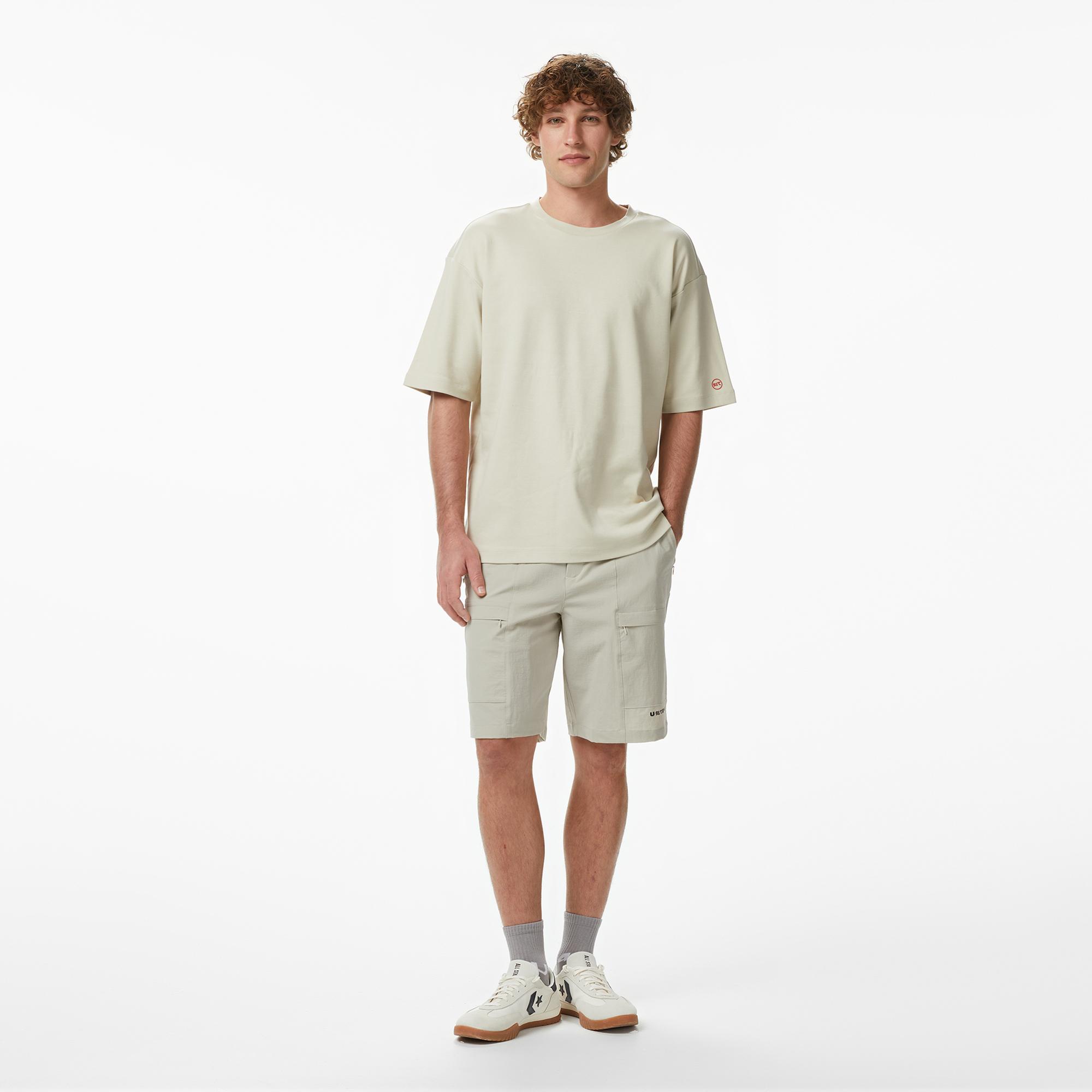 UNITED4 Regular Fit Erkek Krem T-Shirt