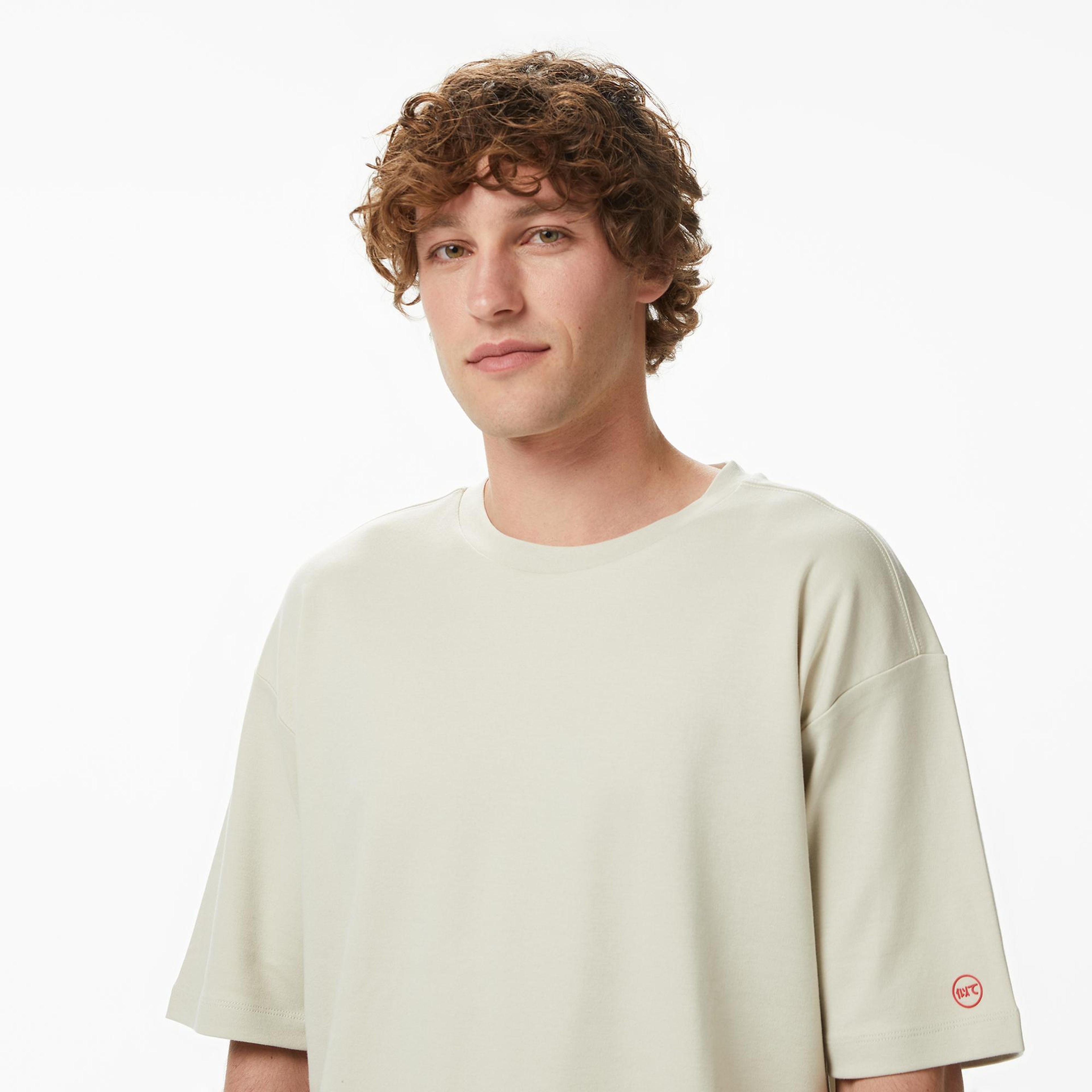 UNITED4 Regular Fit Erkek Krem T-Shirt