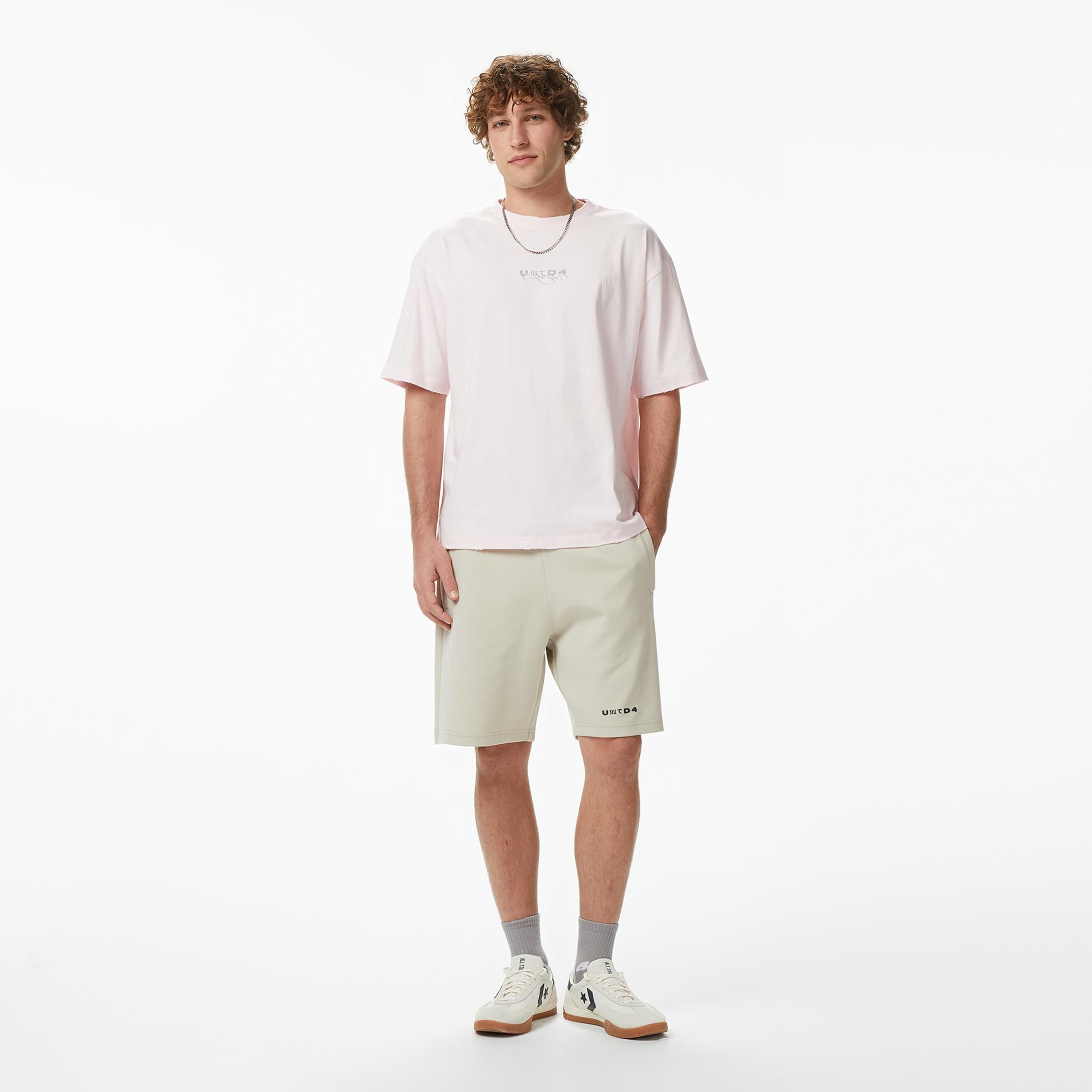 UNITED4 Regular Fit Erkek Pembe T-Shirt