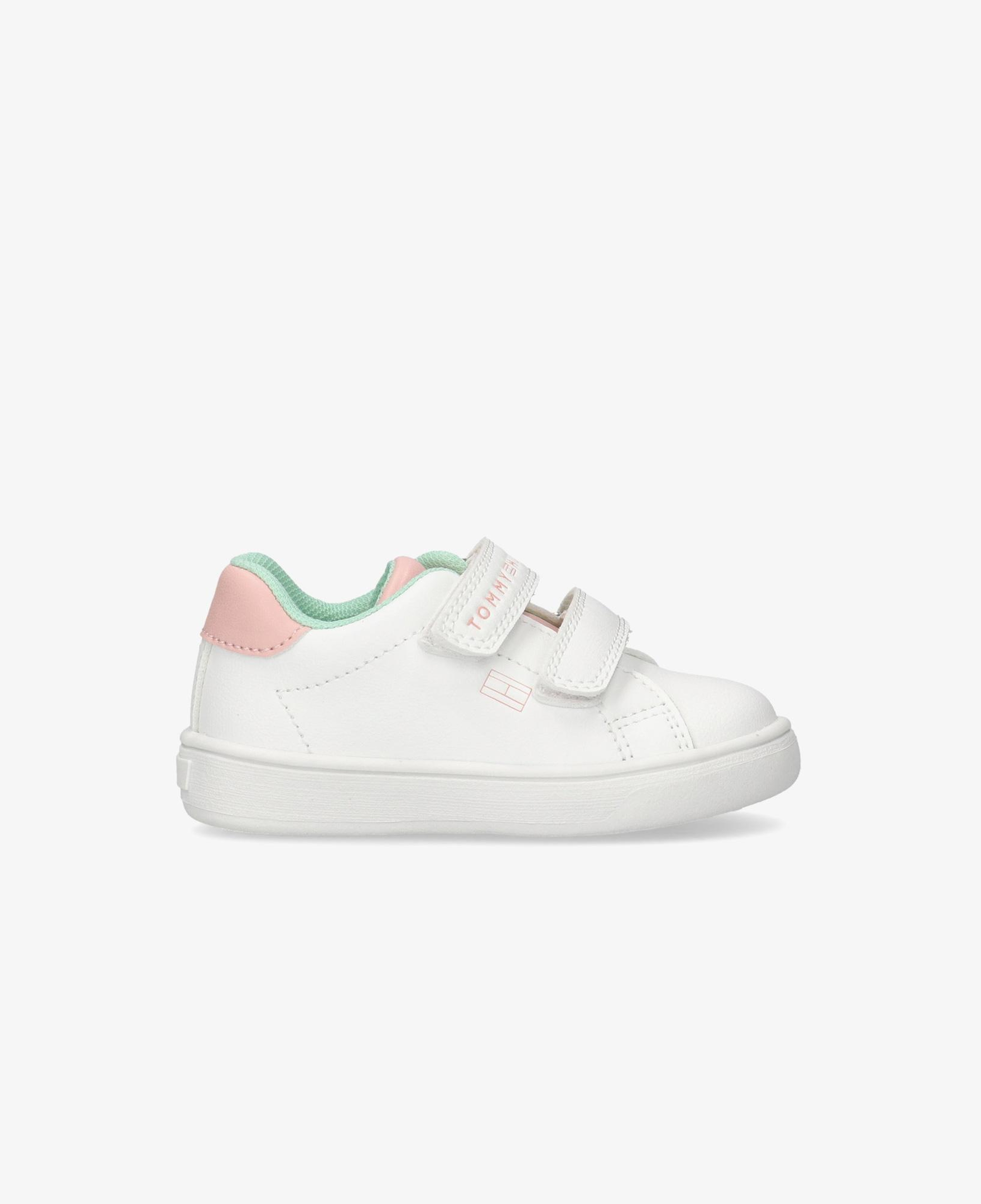 Tommy Hilfiger Flag and Hook Loop Bebek Beyaz Spor Ayakkabı