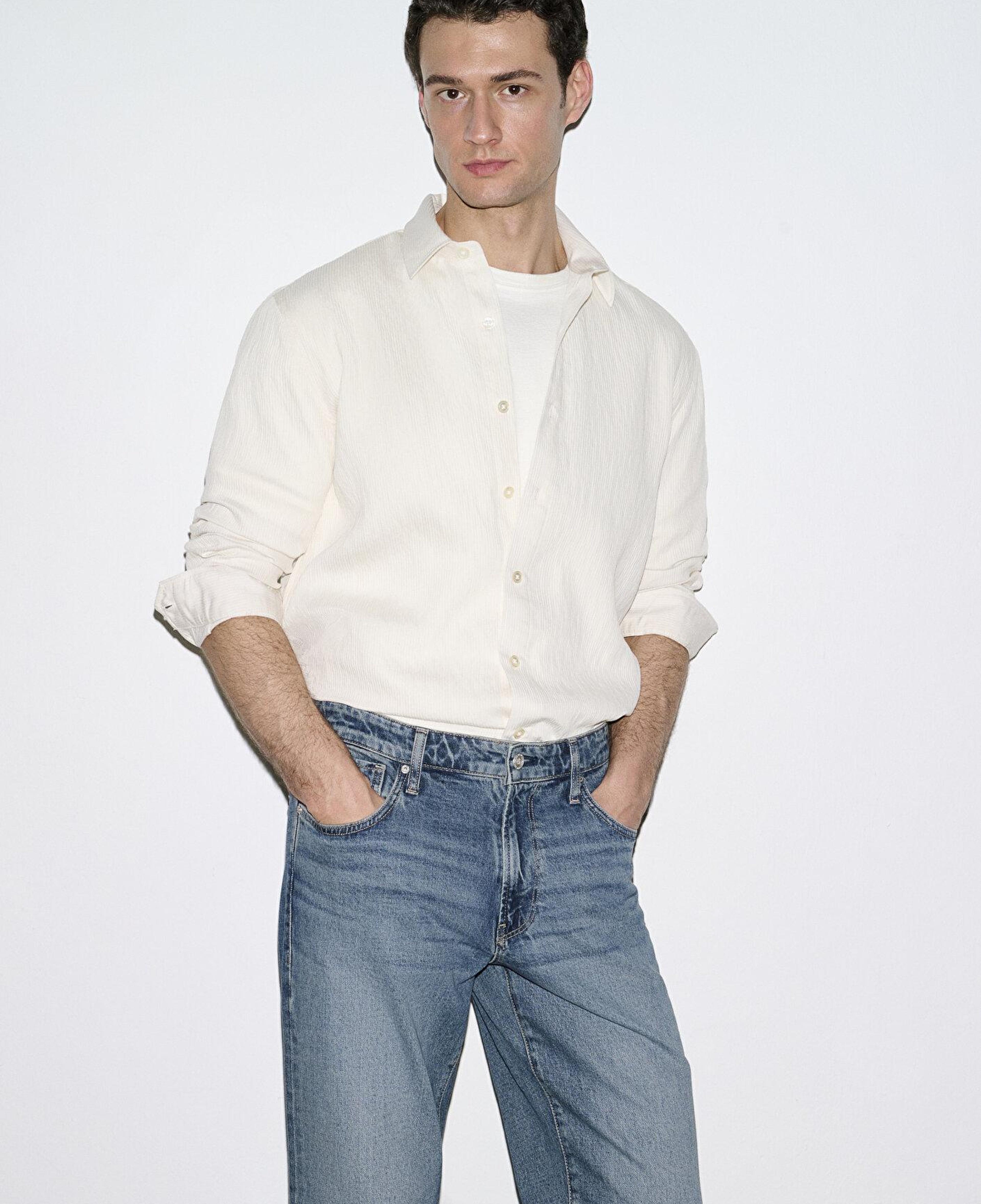 Mavi Ekru Gömlek Regular Fit / Normal Kesim 0211829-70057