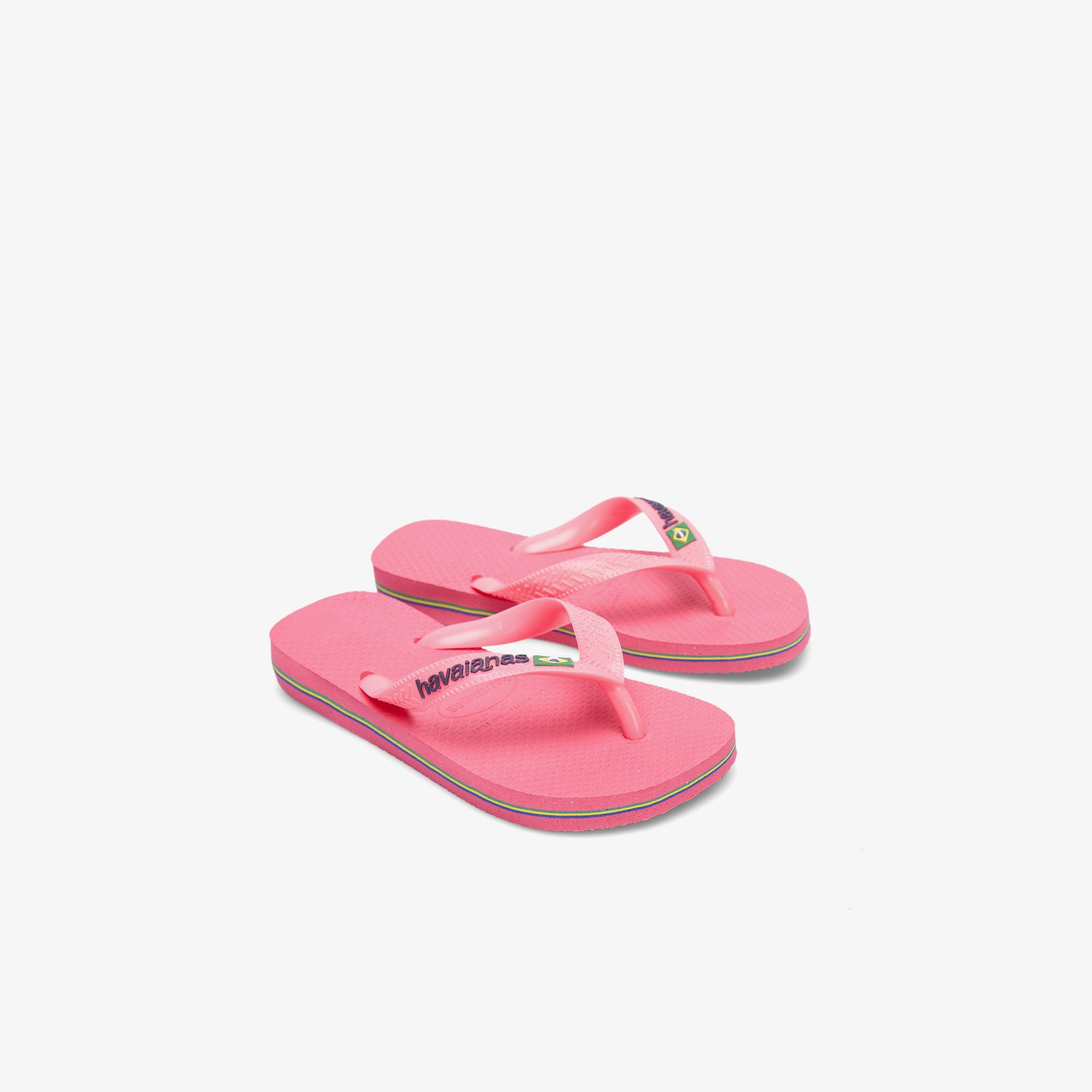 Havaianas Brasil Logo Çocuk Pembe Terlik