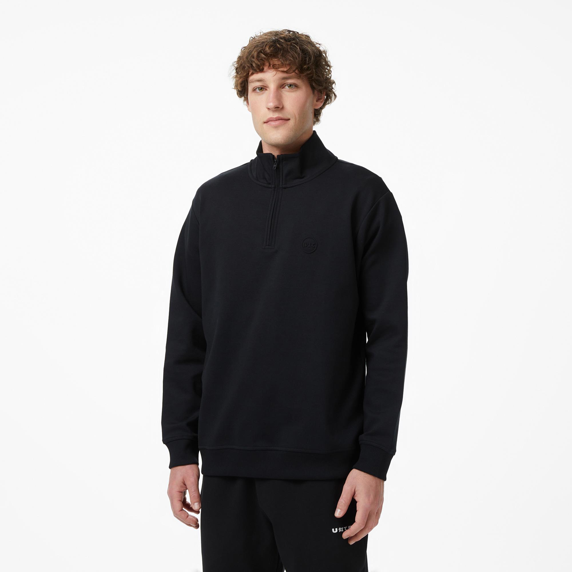 UNITED4 Regular Fit Erkek Siyah Sweatshirt