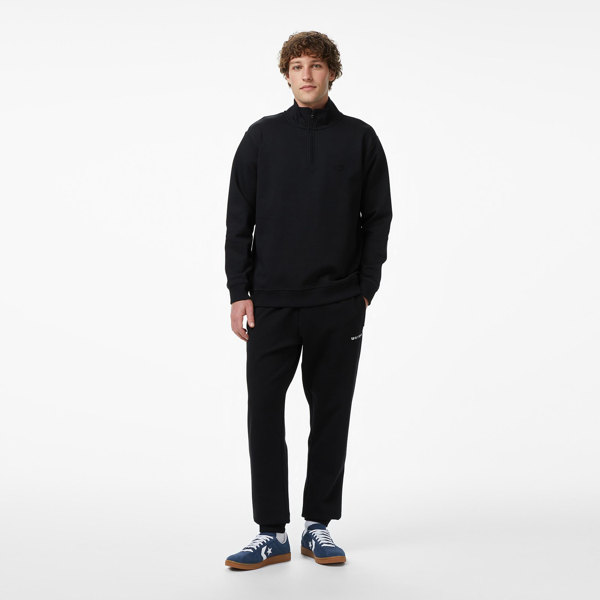 UNITED4 Regular Fit Erkek Siyah Sweatshirt