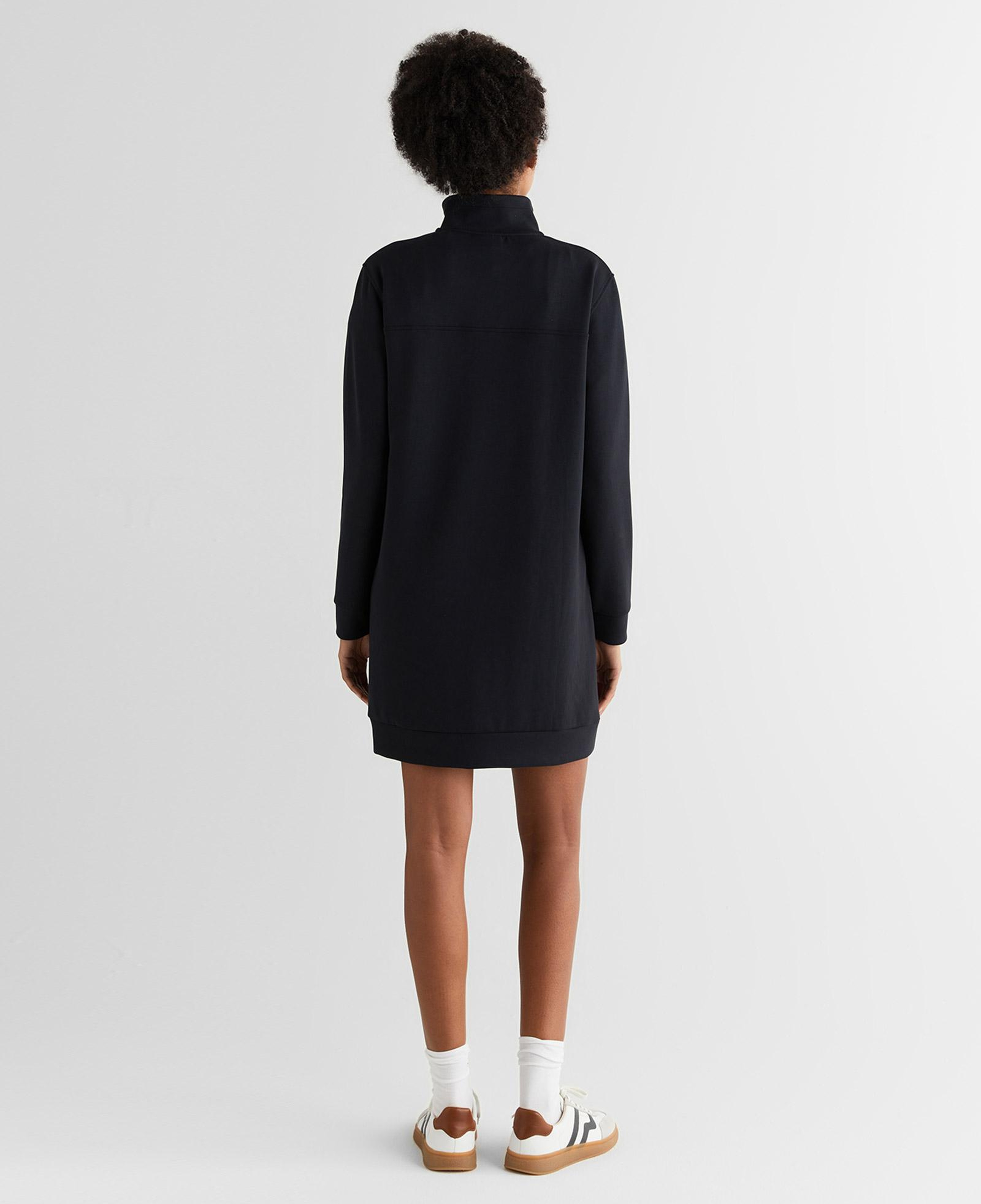 GANT Kadın Siyah Regular Fit Yarım Fermuarlı Elbise