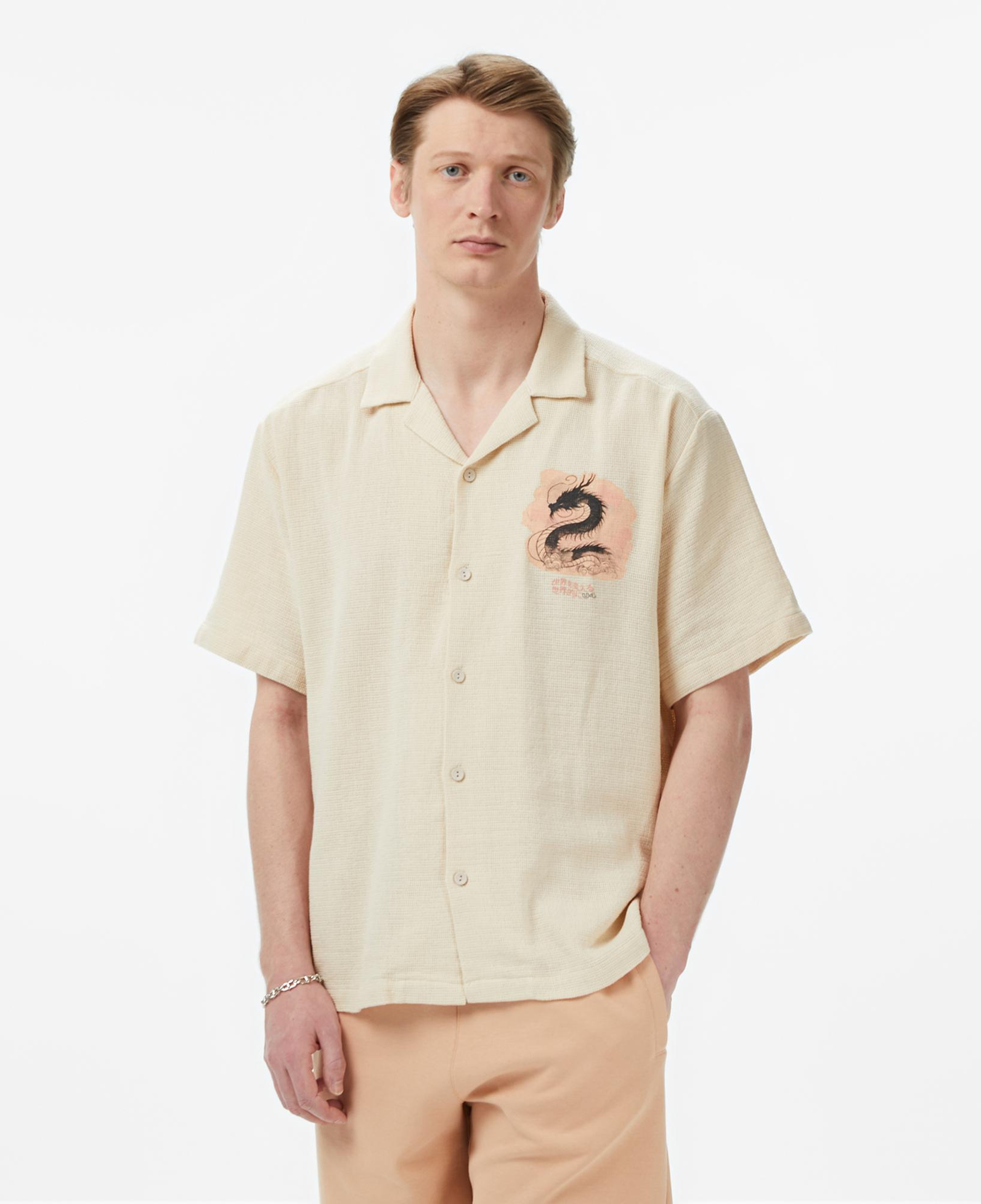 UNITED4 Classic Fit Erkek Krem Gömlek