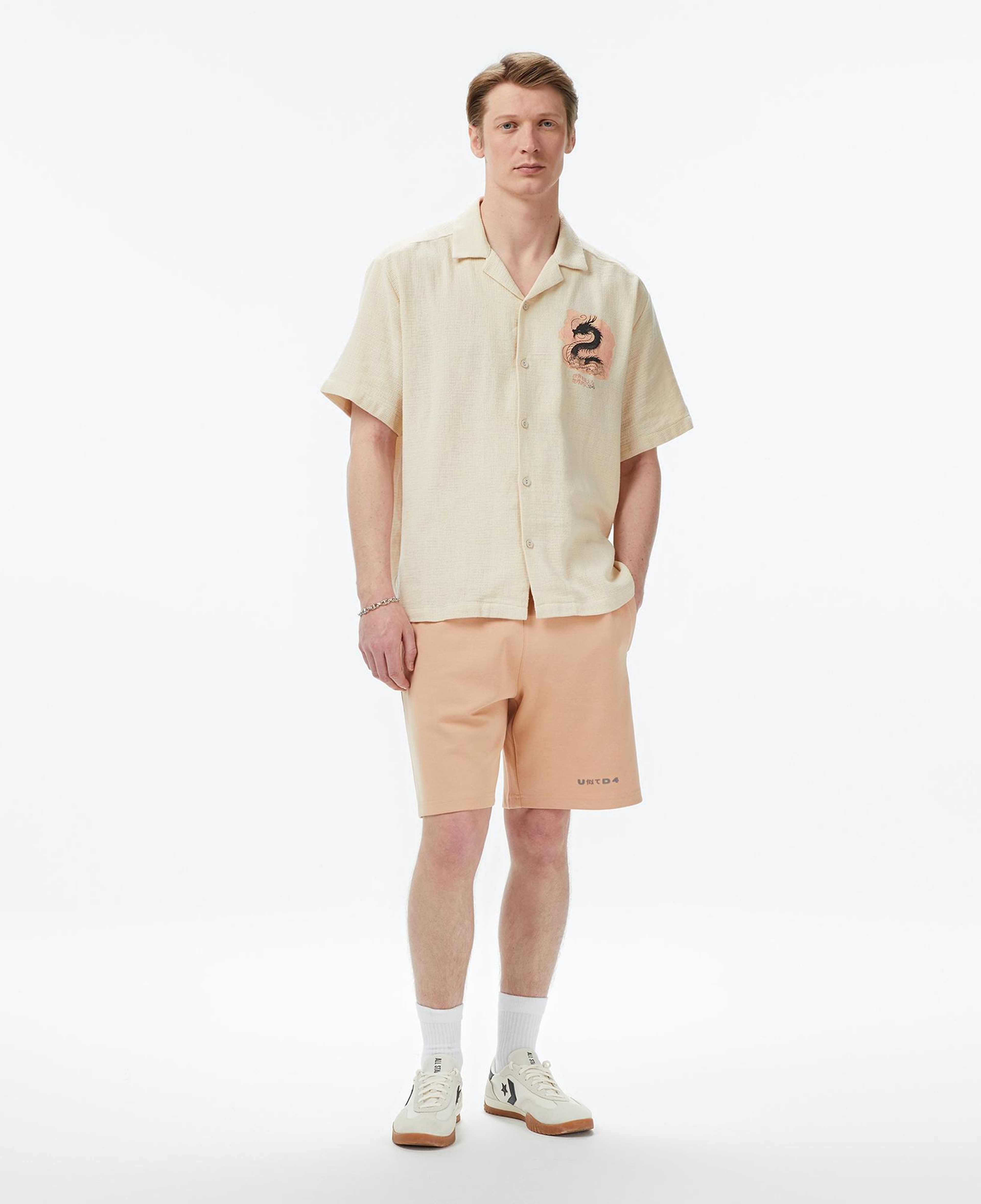 UNITED4 Classic Fit Erkek Krem Gömlek