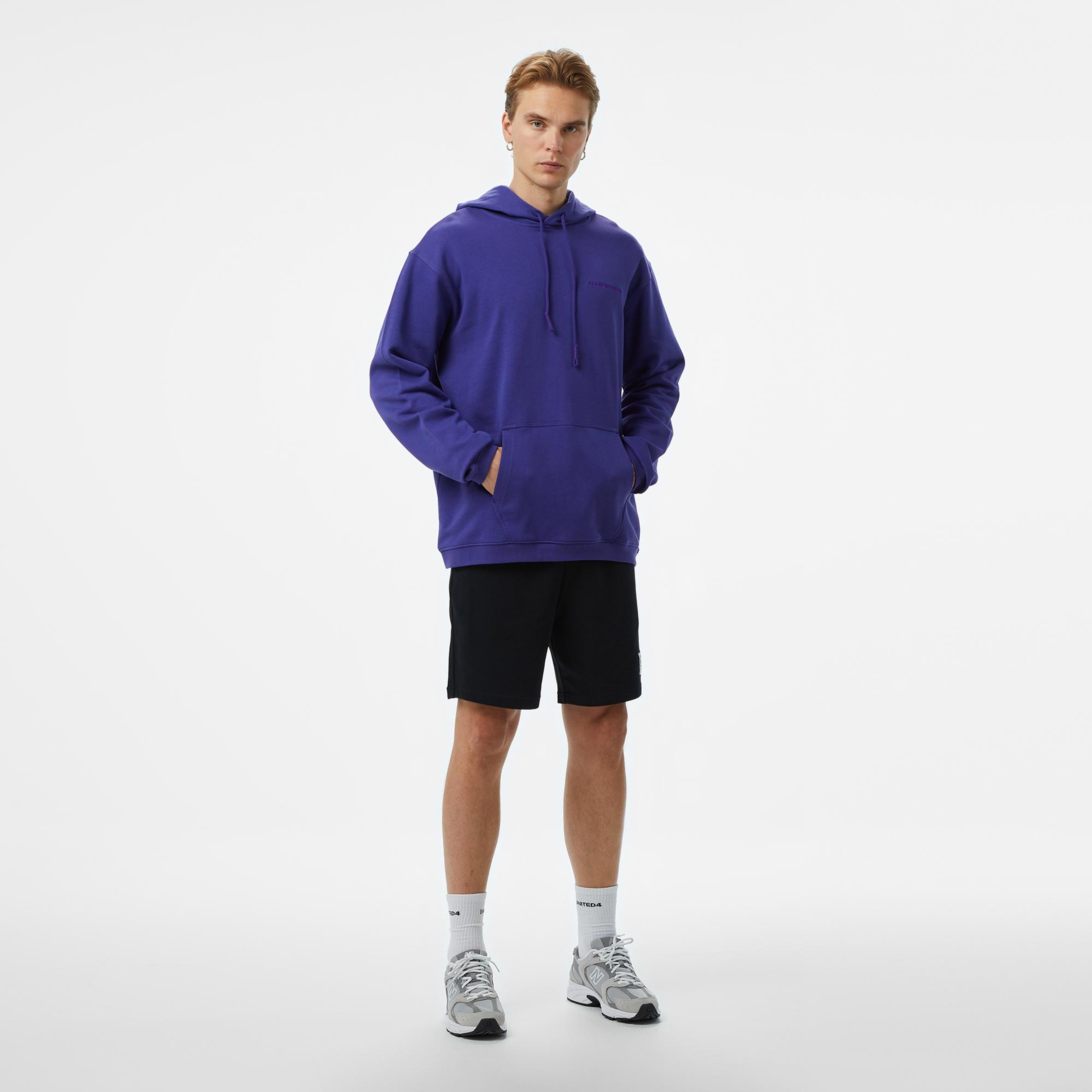 Les Benjamins Erkek Mor Hoodie