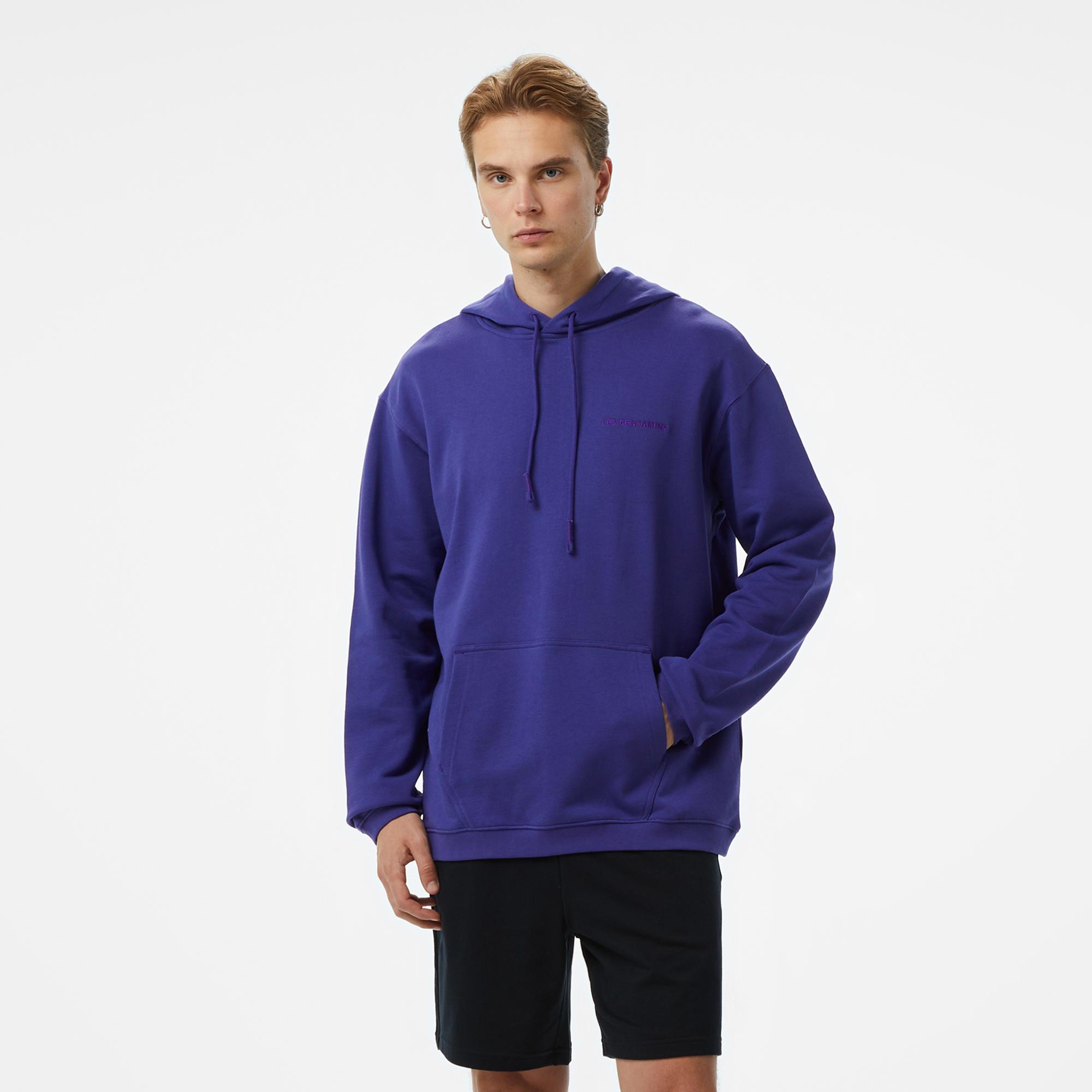 Les Benjamins Erkek Mor Hoodie