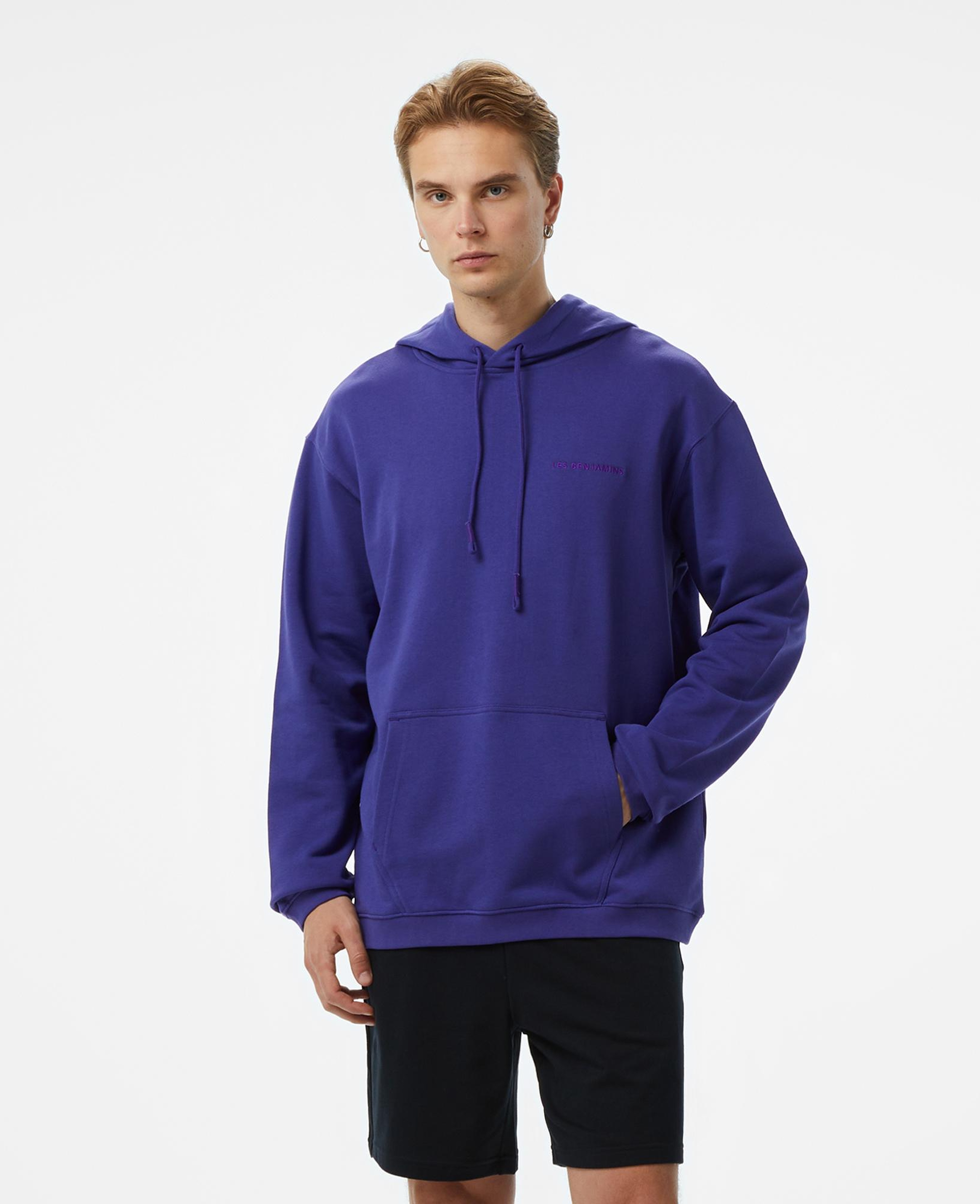 Les Benjamins Erkek Mor Hoodie