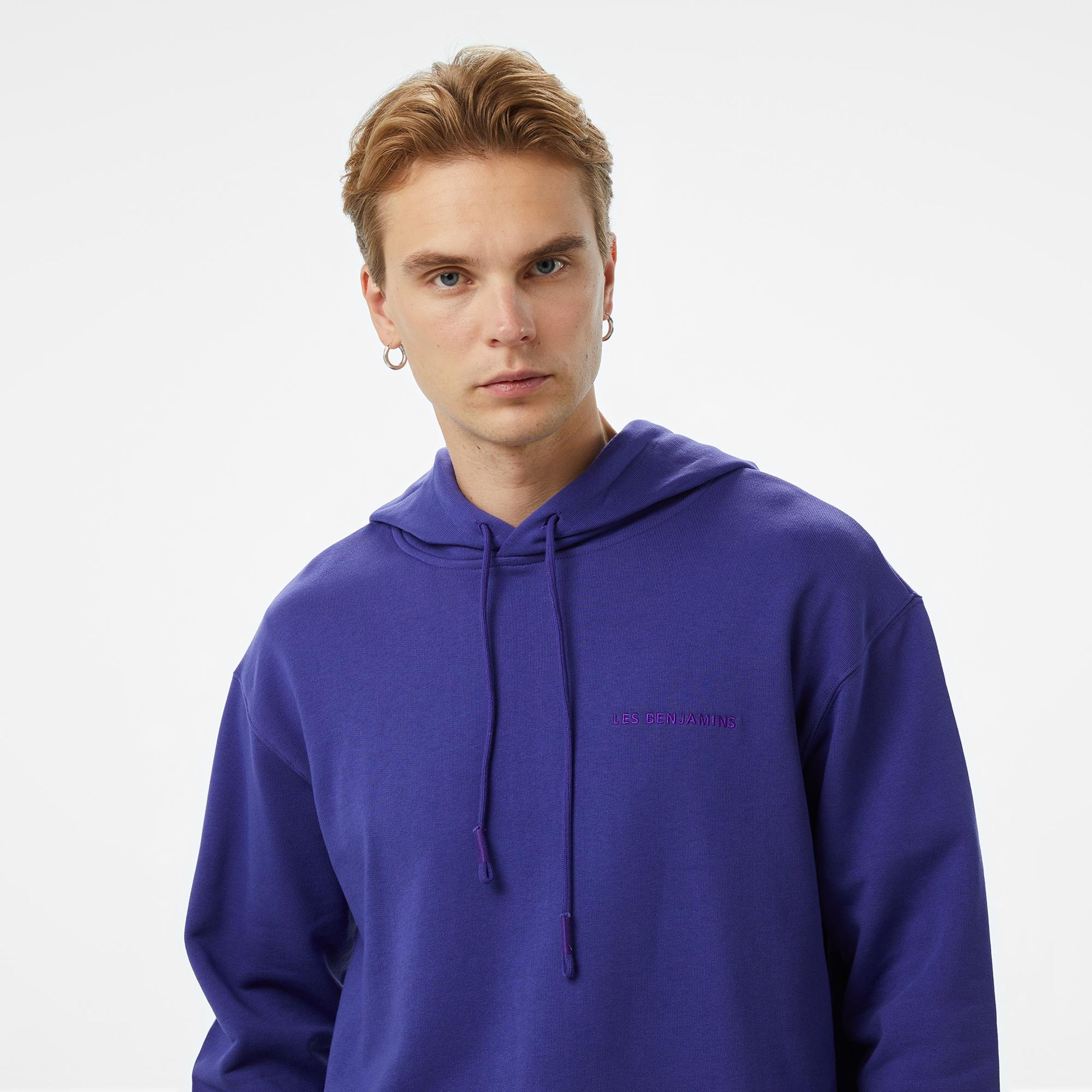 Les Benjamins Erkek Mor Hoodie