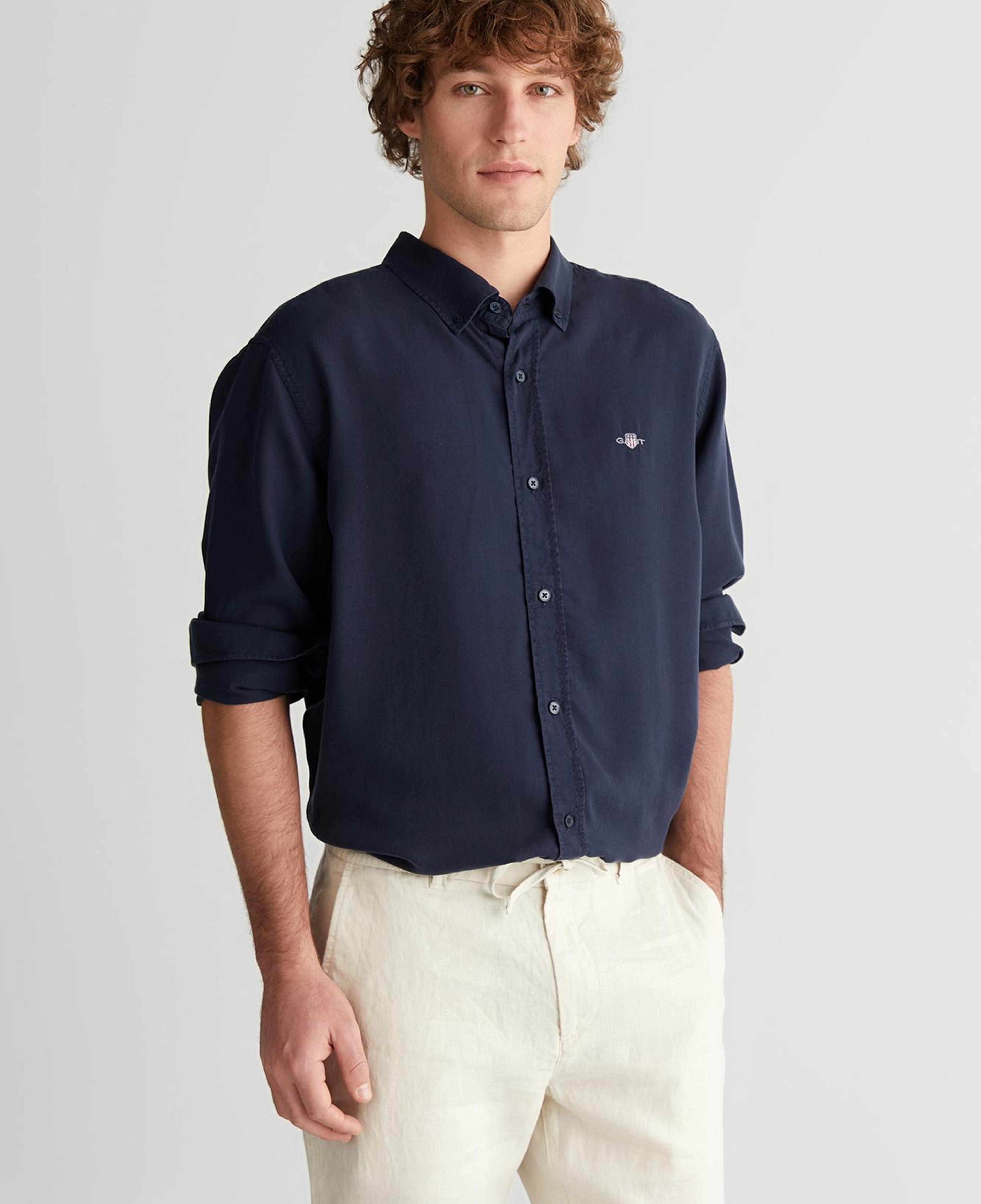 GANT Erkek Lacivert Gömlek