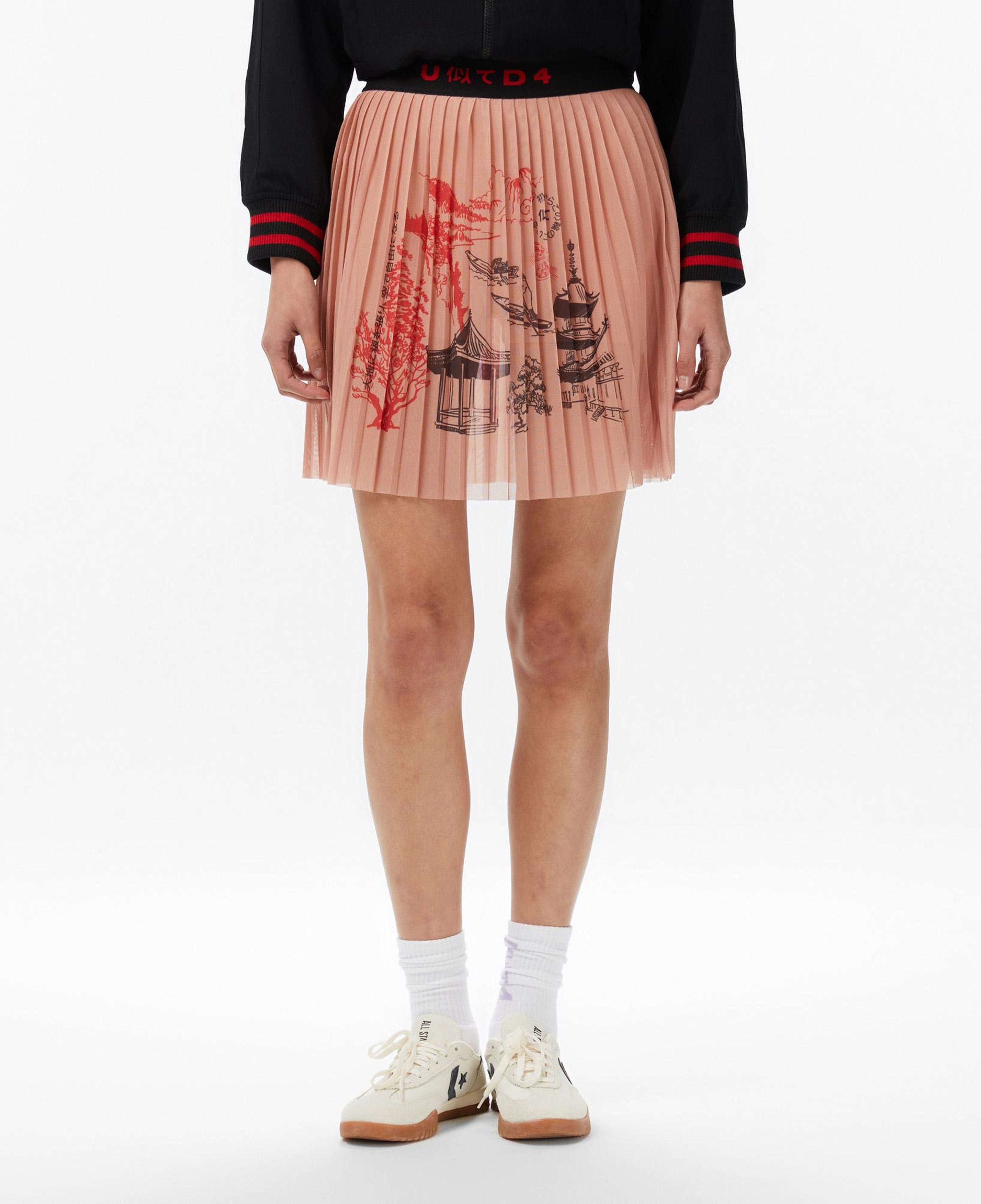 UNITED4 Slim Fit Kadın Pembe Etek