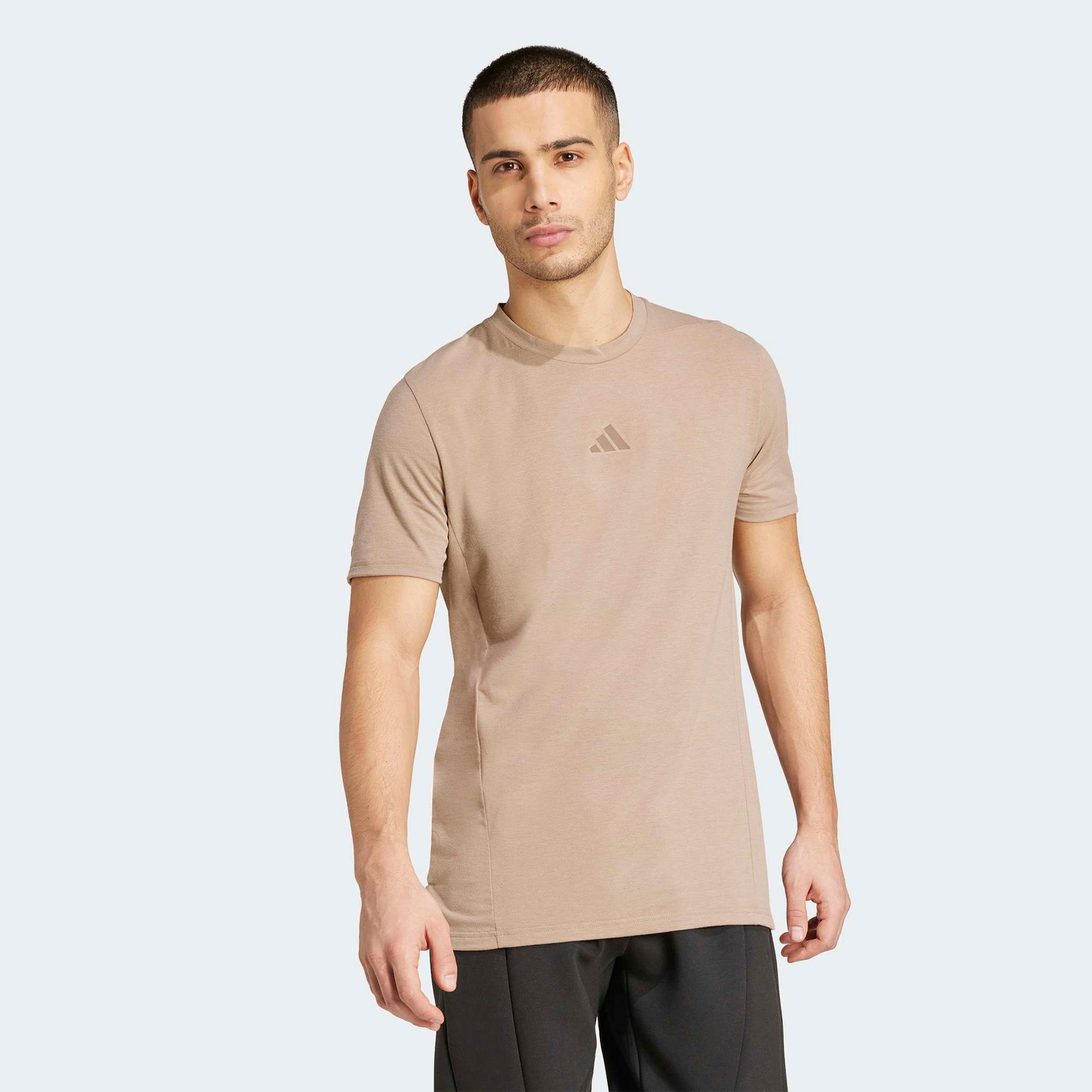 adidas Designed For Training Erkek Kahverengi Antrenman T-Shirt