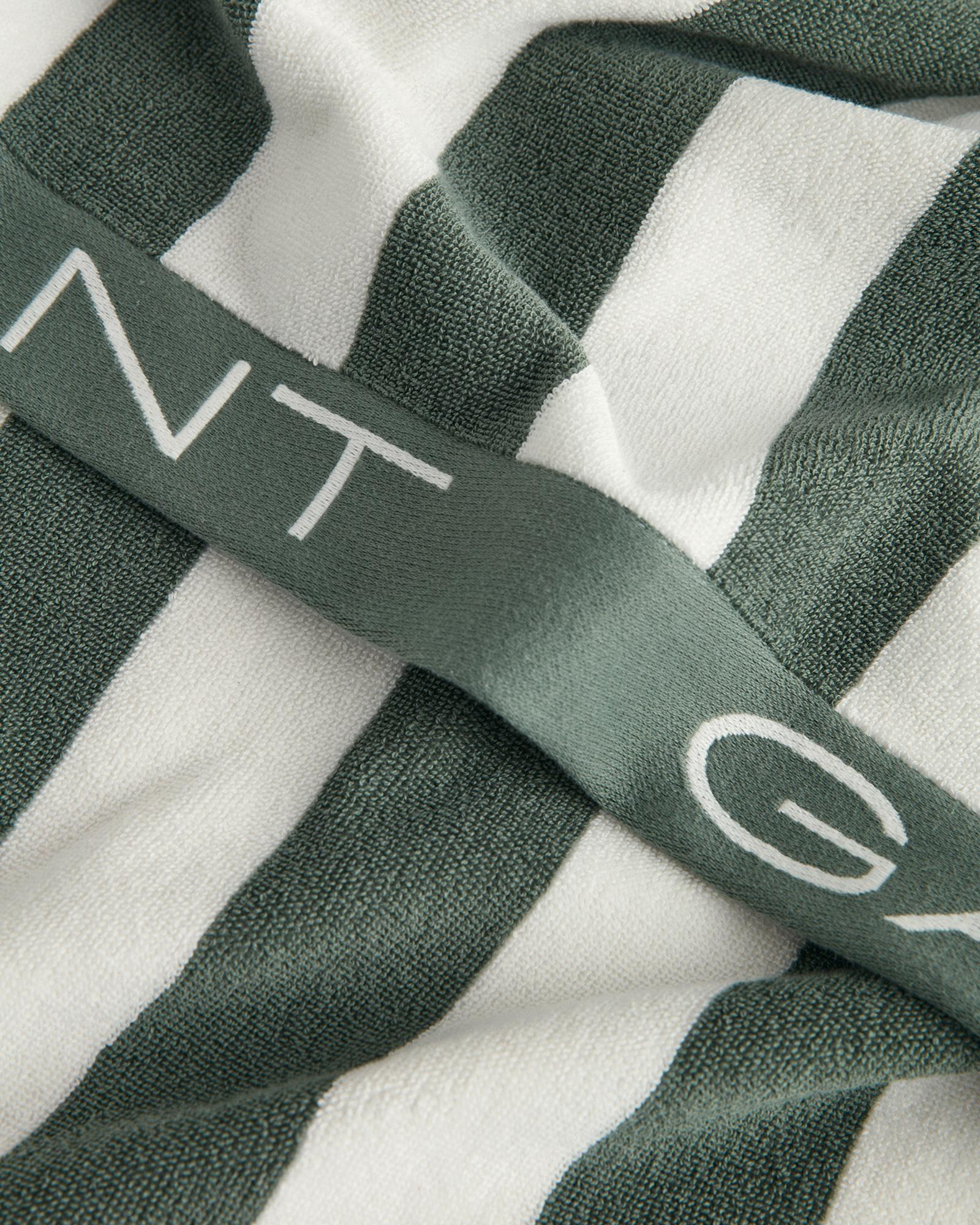 GANT Unisex Yeşil Çizgili Havlu