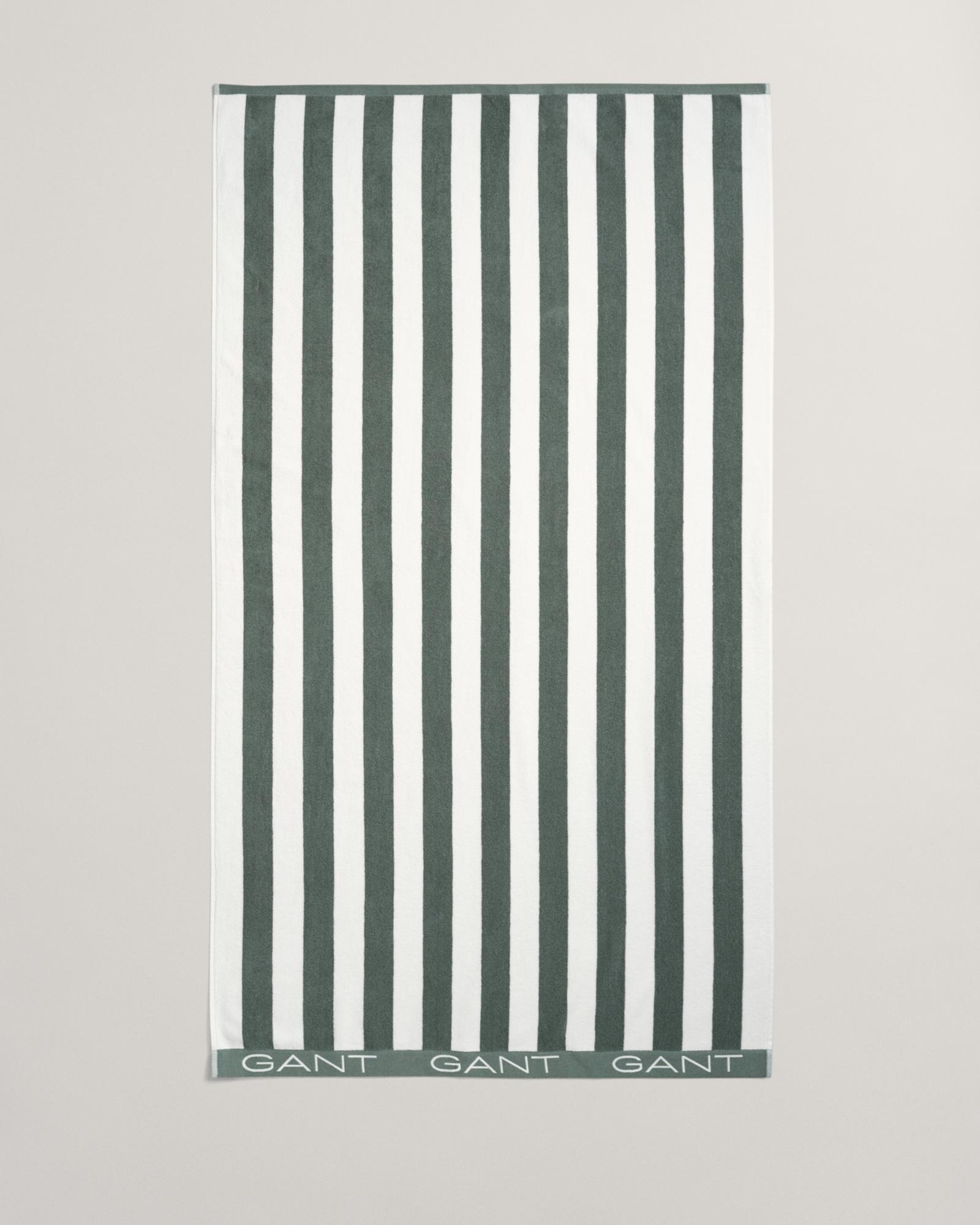 GANT Unisex Yeşil Çizgili Havlu