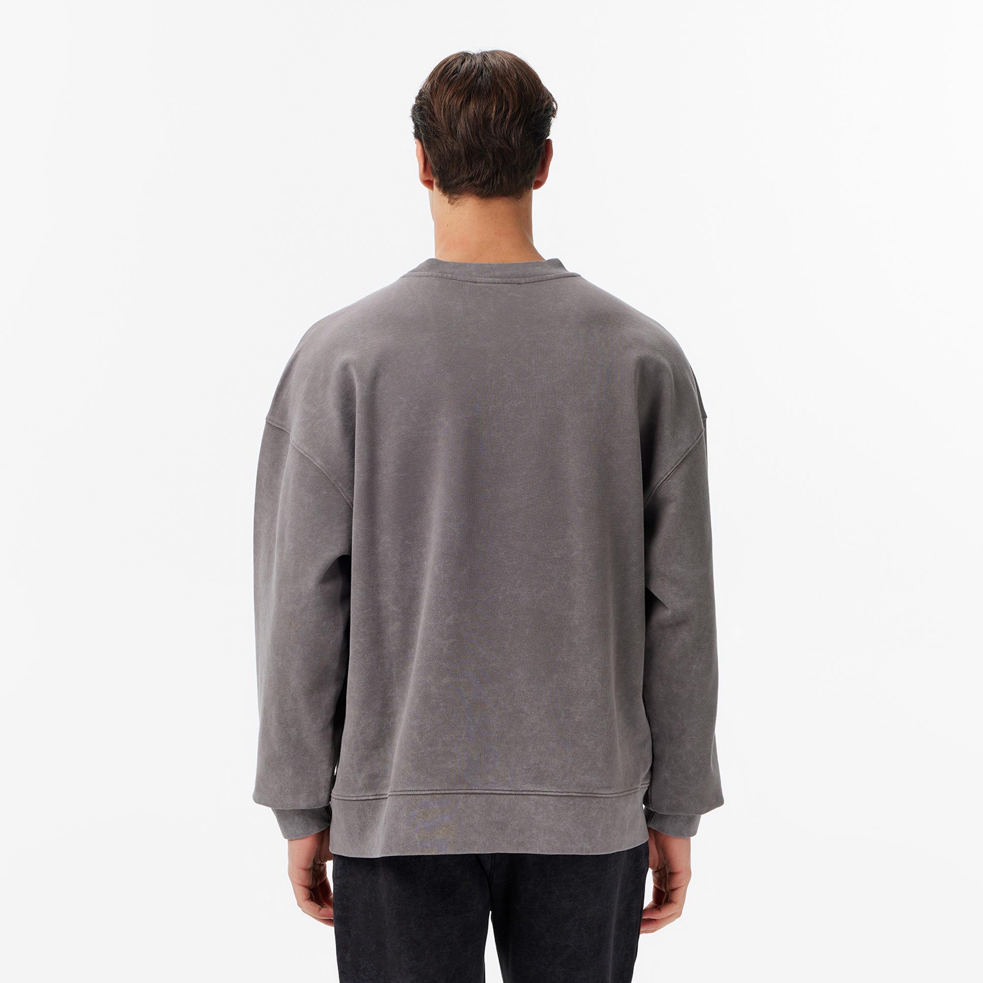 Les Benjamins Relaxed Fit Unisex Gri Sweatshirt