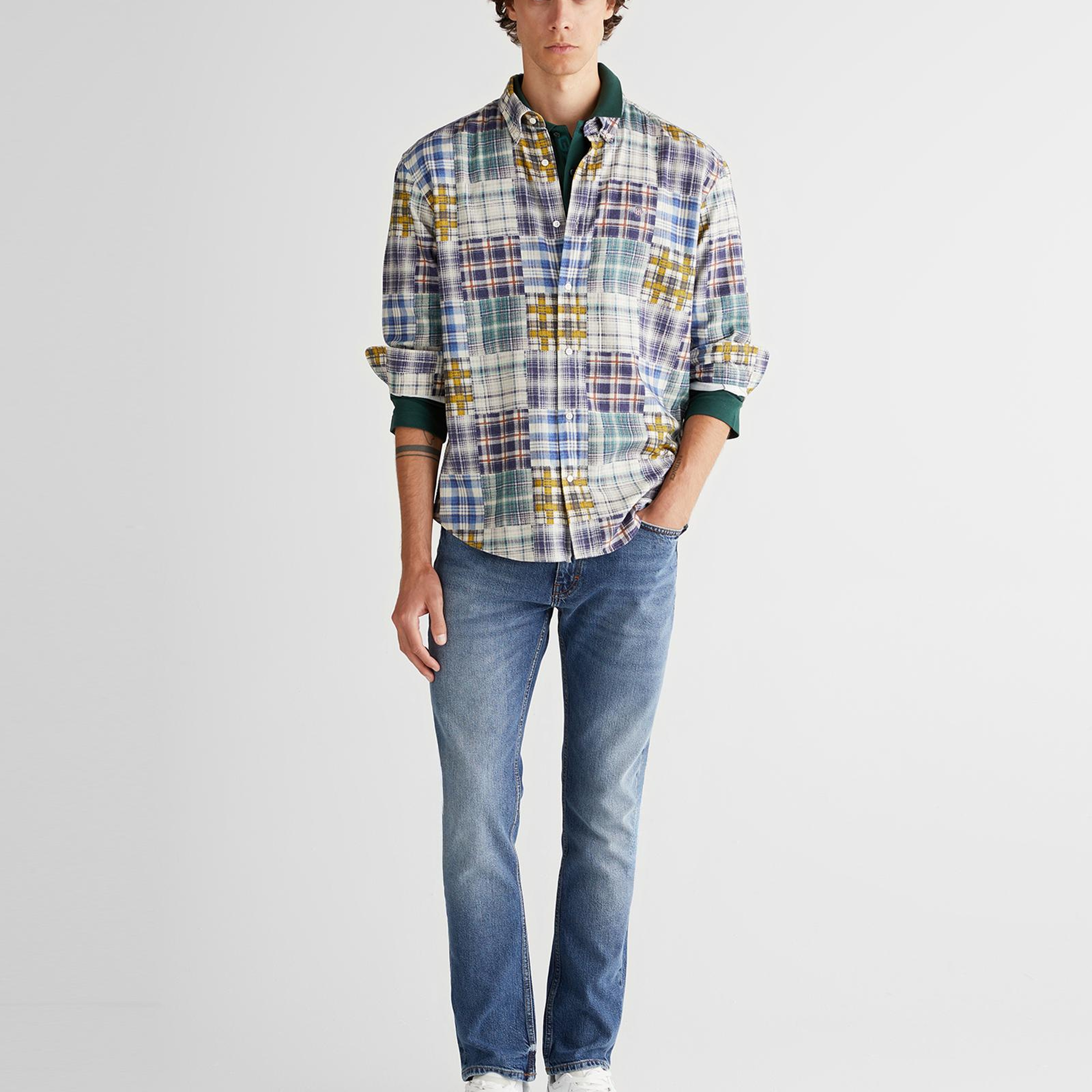 GANT Erkek Lacivert Relaxed Fit Gömlek
