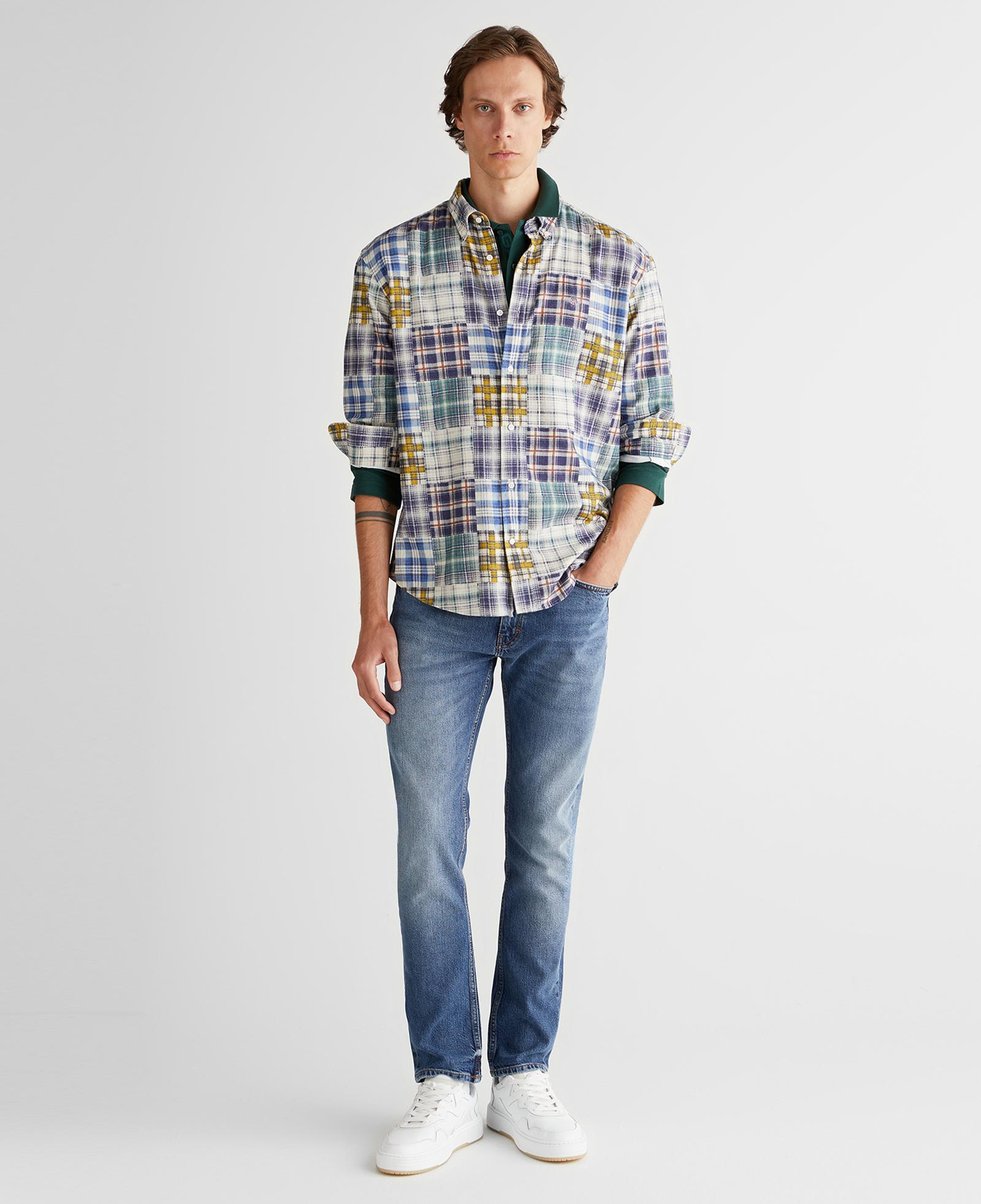 GANT Erkek Lacivert Relaxed Fit Gömlek