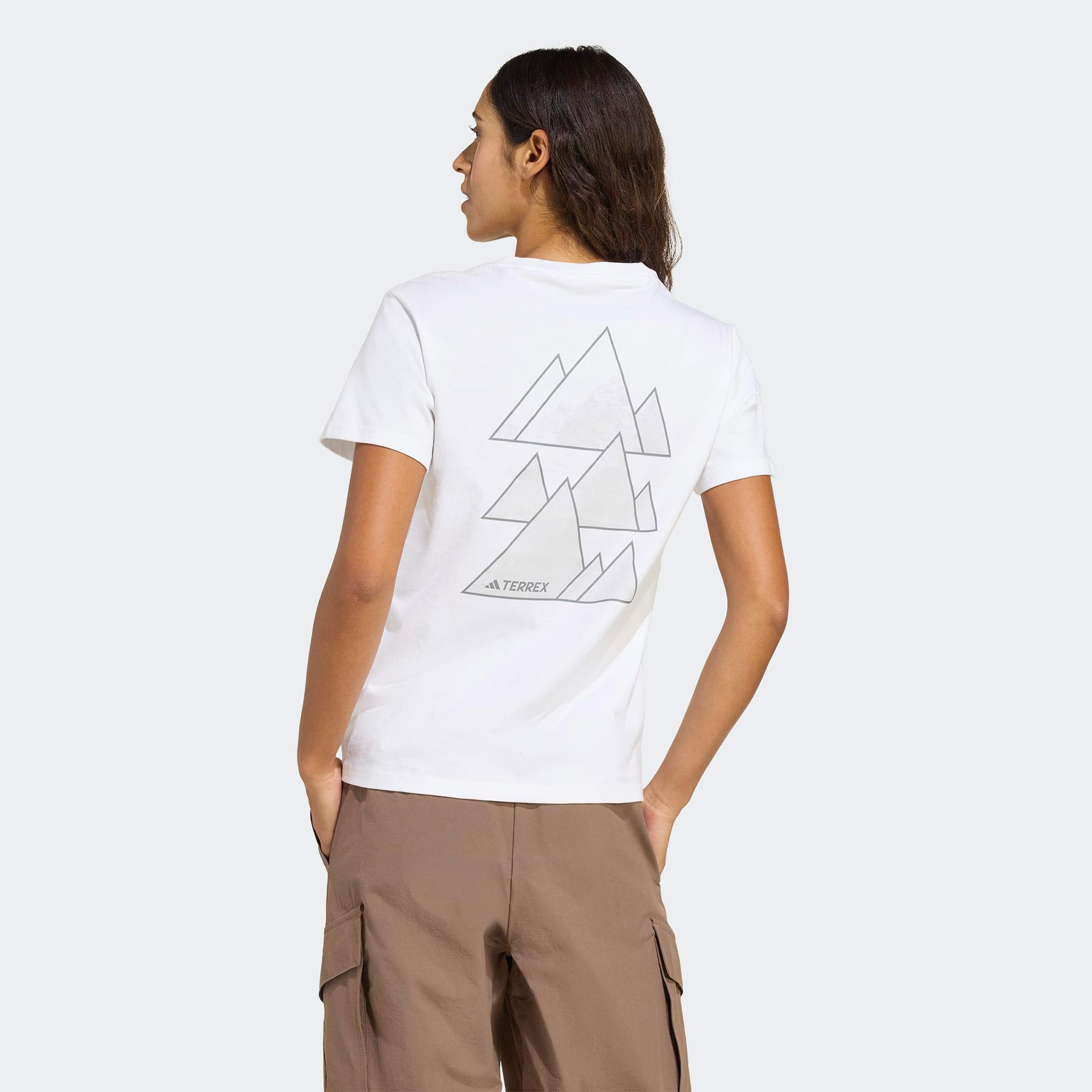 adidas Athlete Kadın Beyaz Yürüyüş T-Shirt