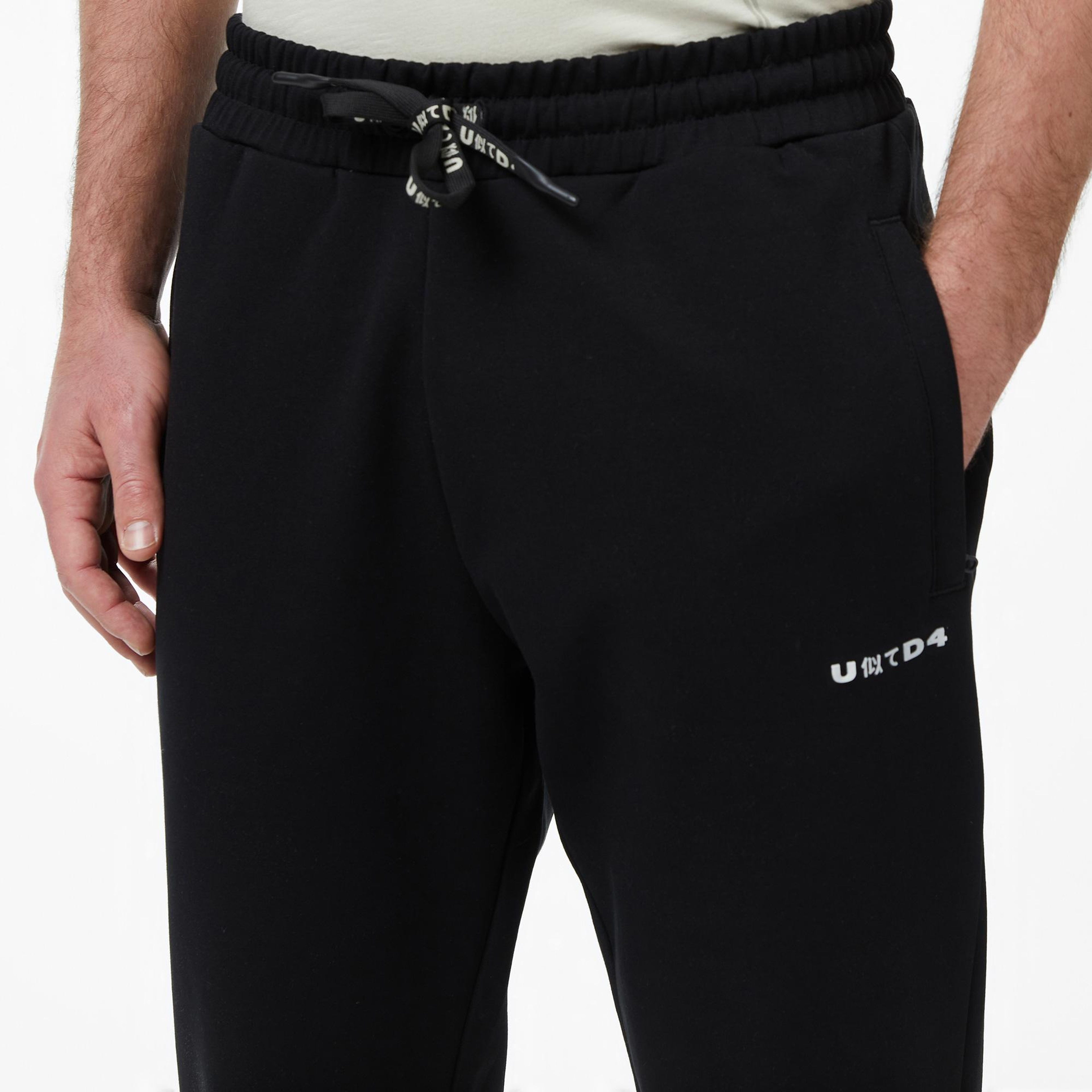 UNITED4 Regular Fit Erkek Siyah Eşofman Altı