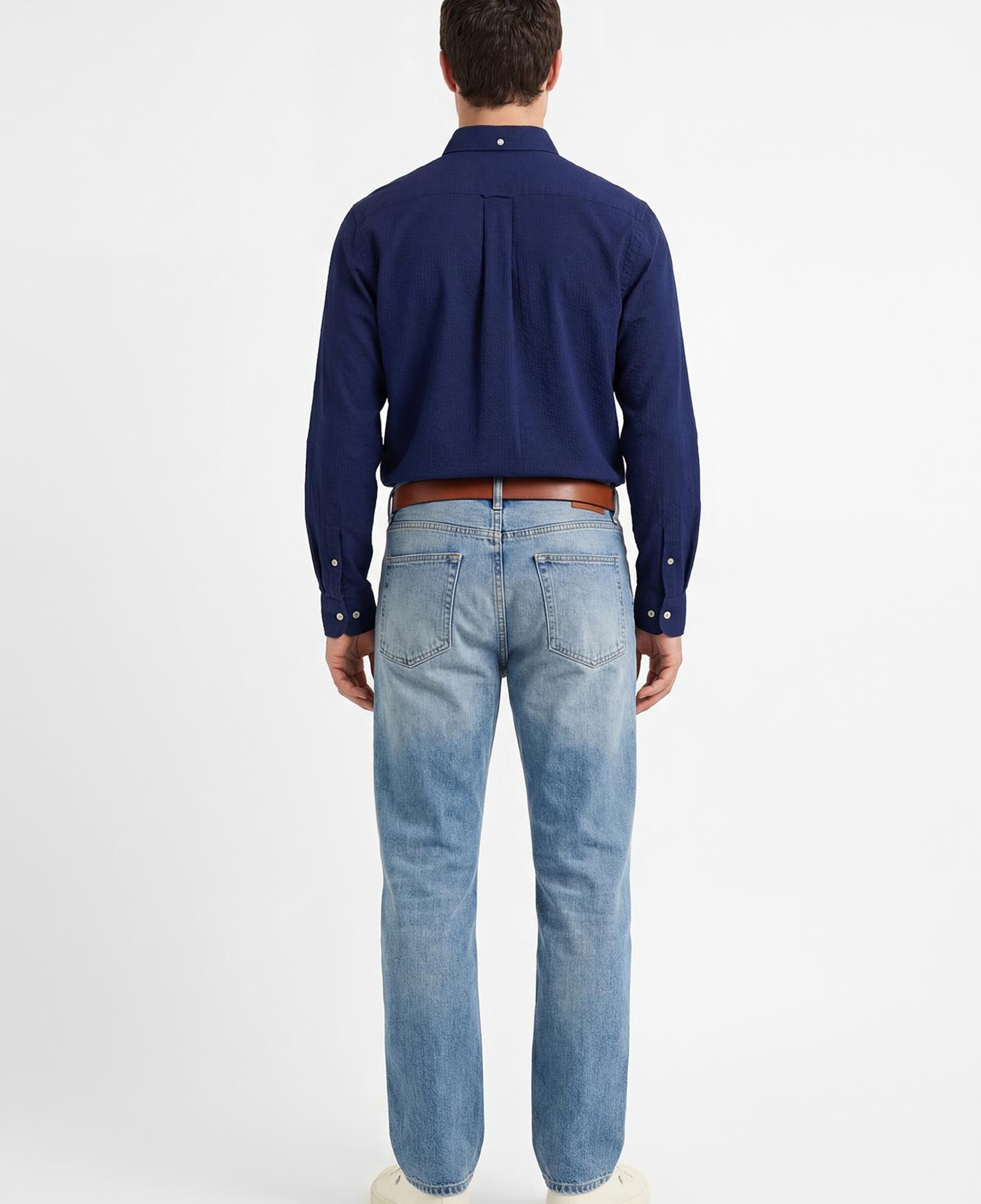 GANT Erkek Mavi Düğmeli Yaka Logolu Gömlek