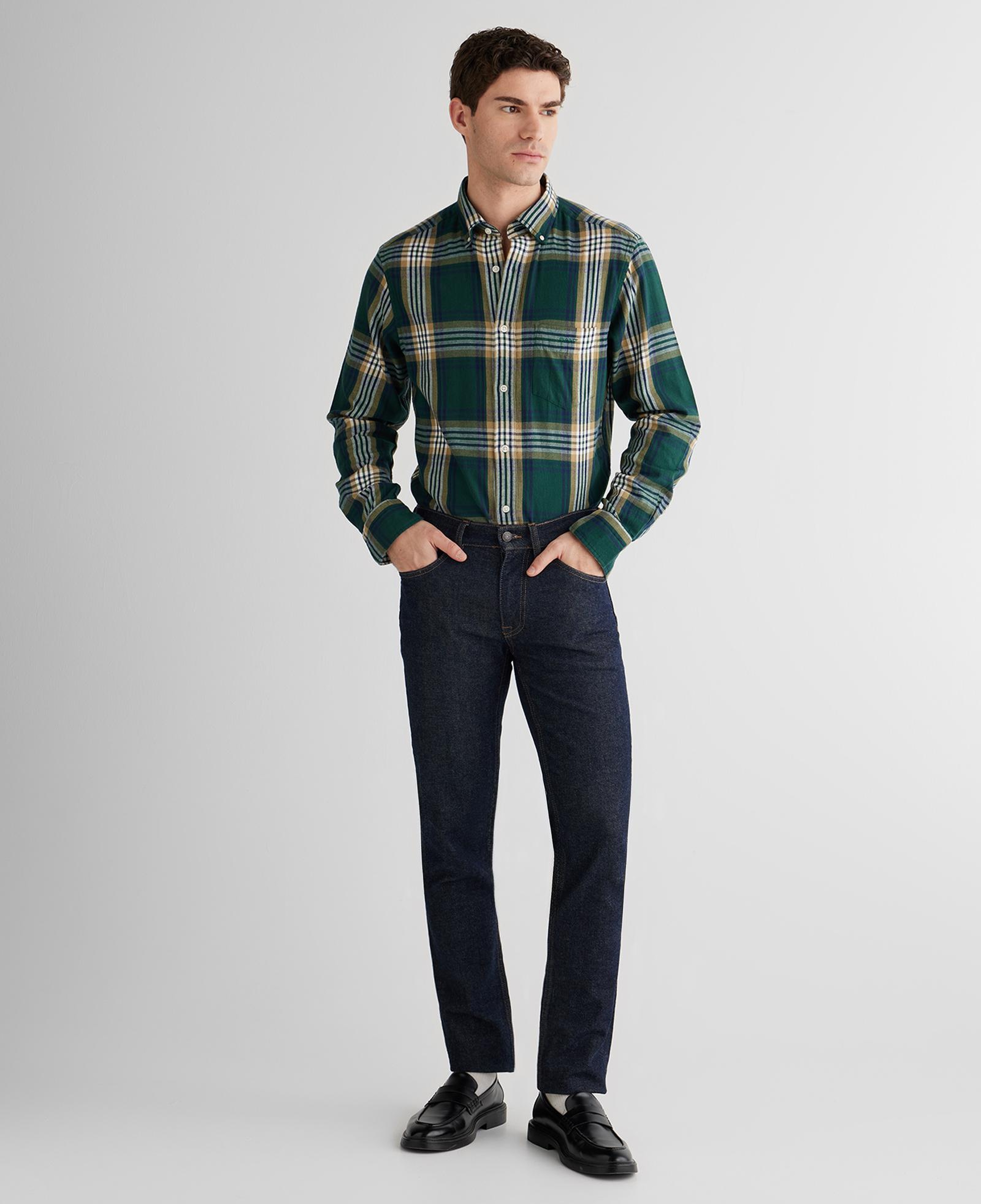 GANT Erkek Yeşil Regular Fit Düğmeli Gömlek