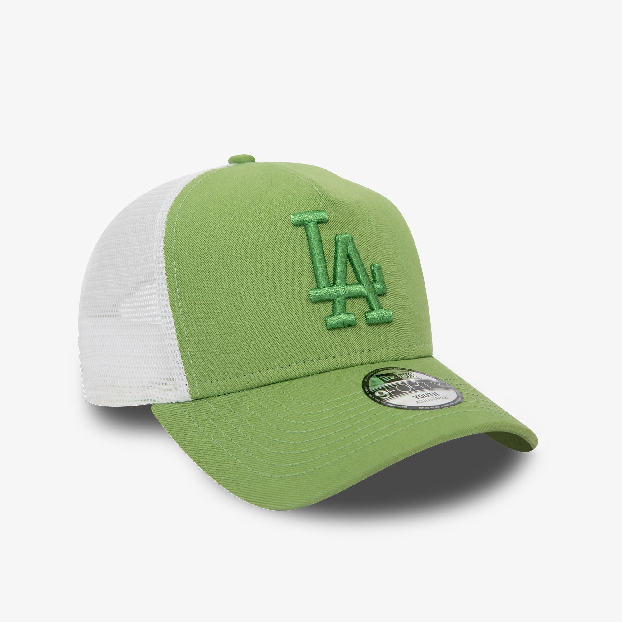 New Era League Essentials Trucker LA Dodgers Çocuk Yeşil Şapka