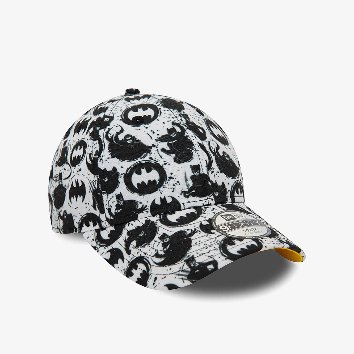 New Era Chyt Super Aop 9Forty Batman Çocuk Beyaz Şapka
