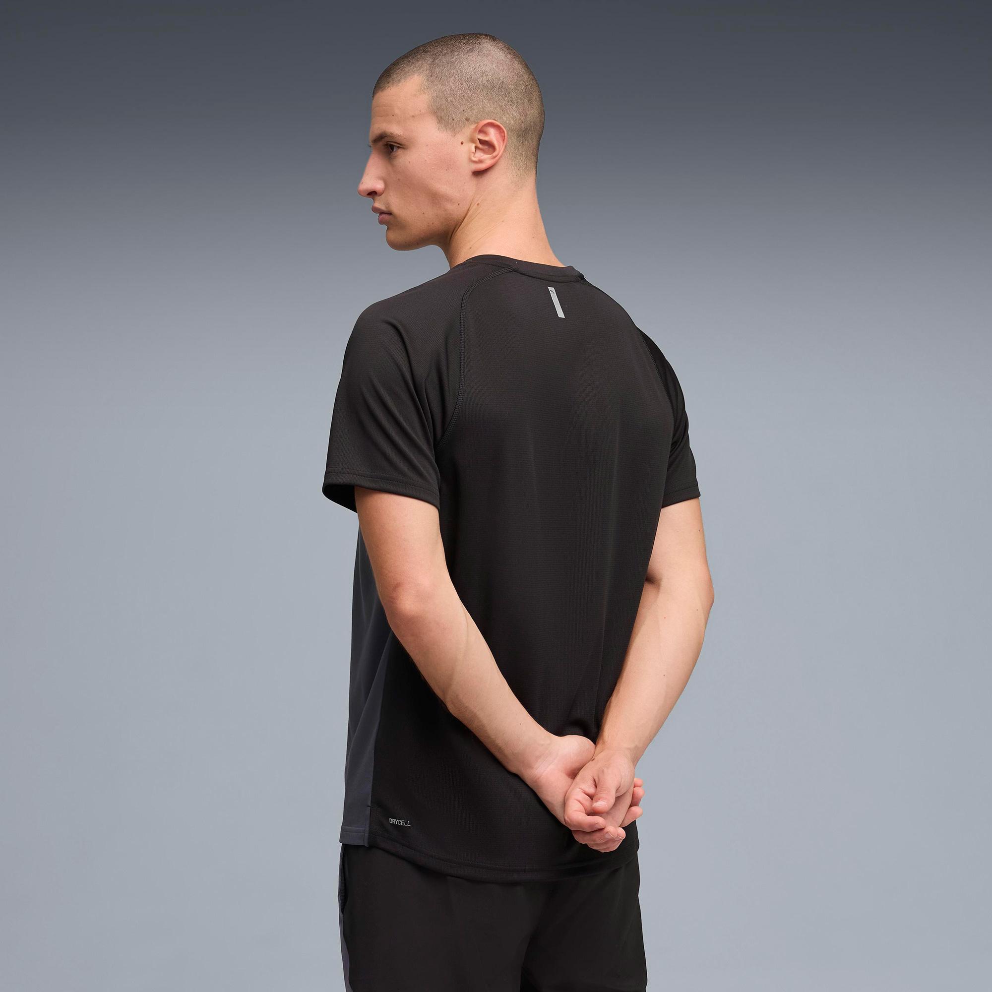 Puma Pwrtrain Fabric Mix Erkek Gri Antrenman T-Shirt