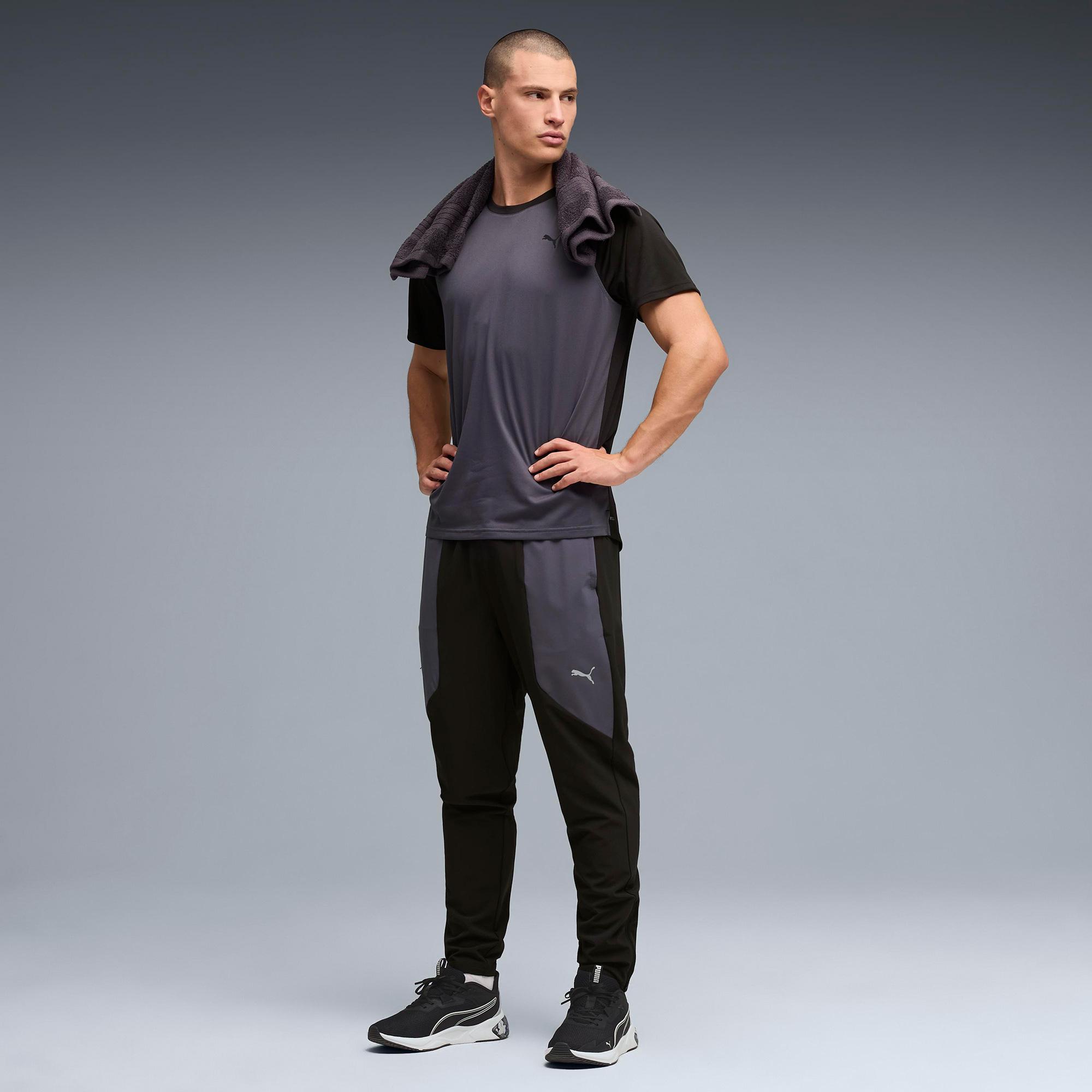 Puma Pwrtrain Fabric Mix Erkek Gri Antrenman T-Shirt