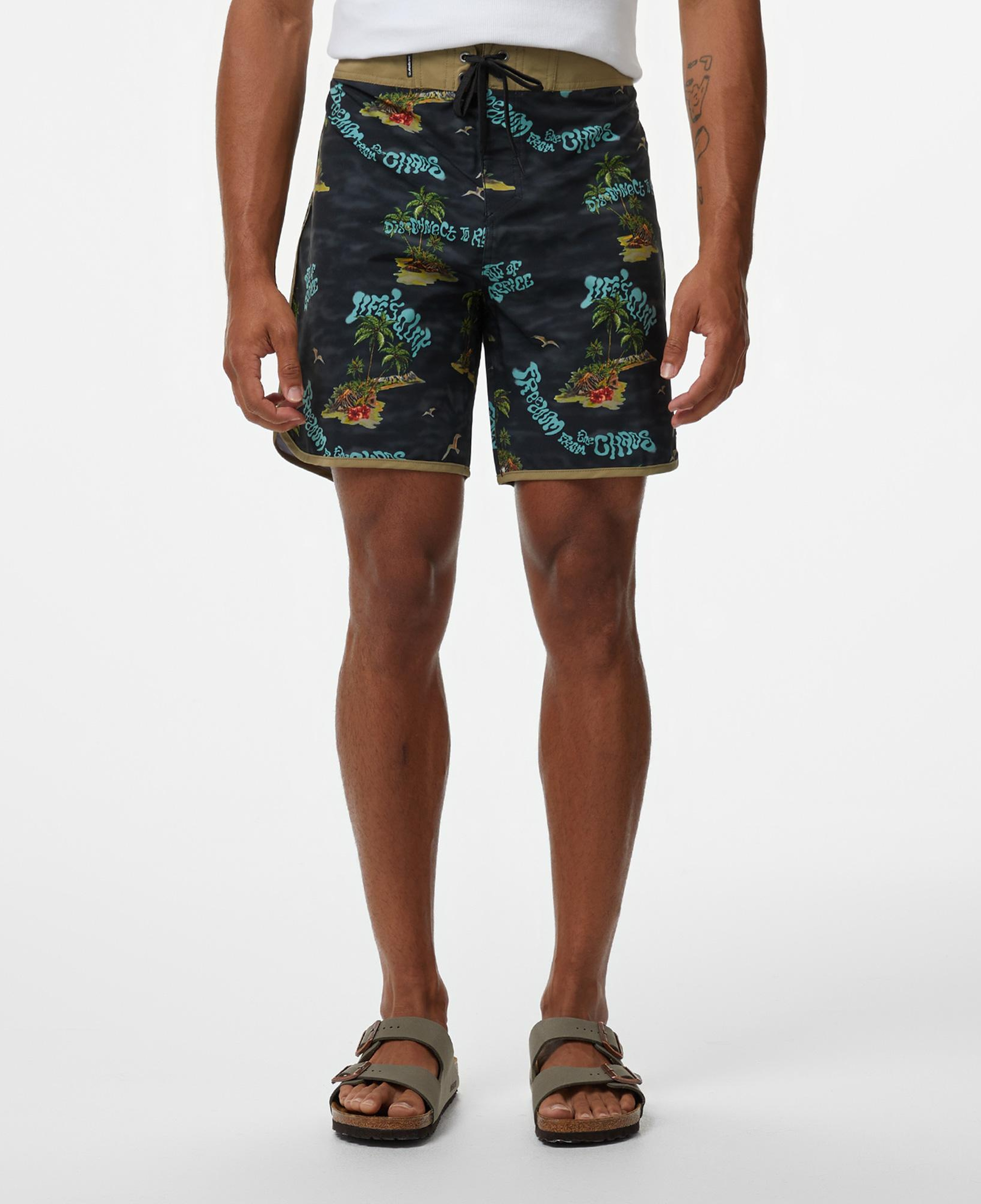 Quiksilver Surfsilk Scallop 18 Erkek Siyah Deniz Şortu