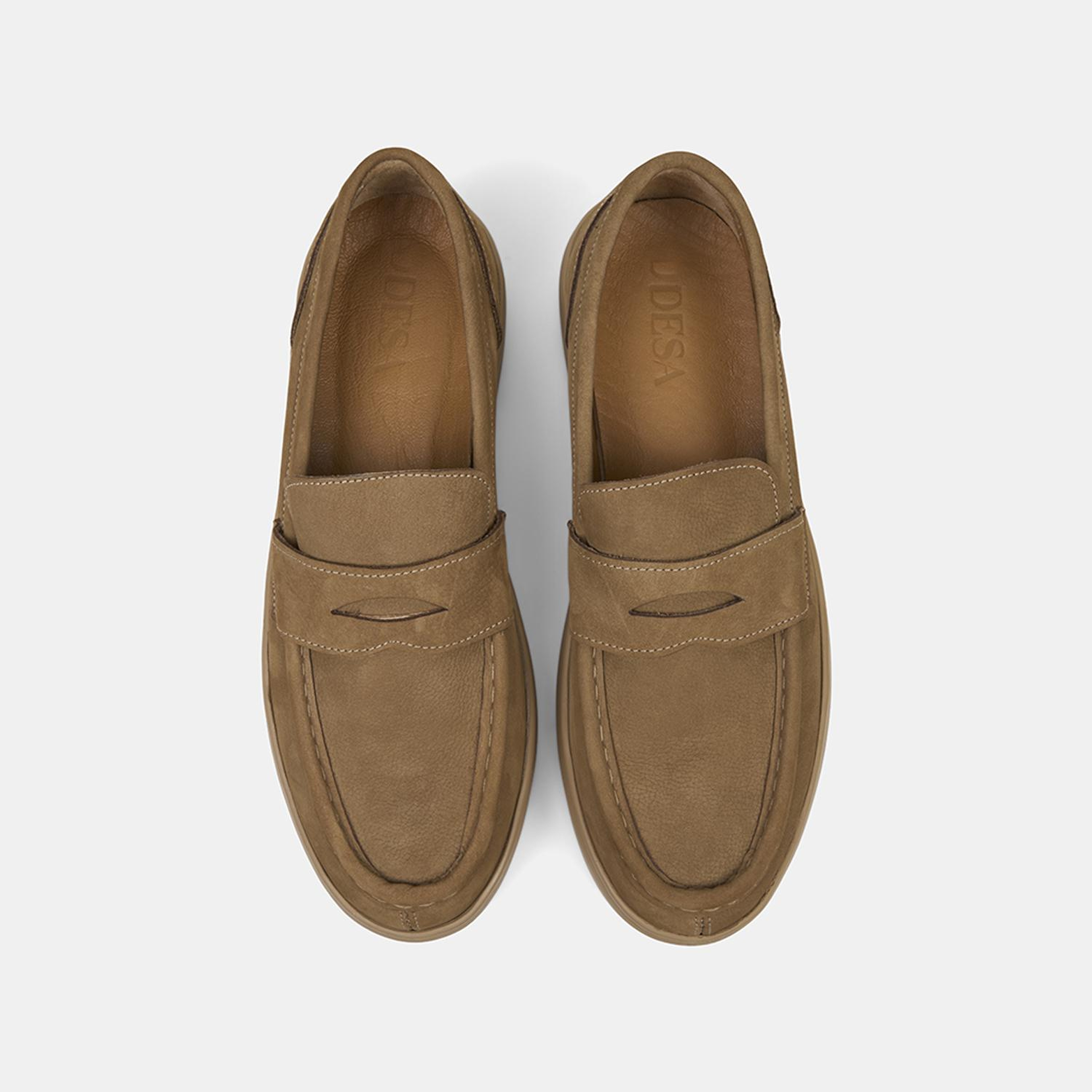 Erkek Vizon Nubuk Deri Loafer