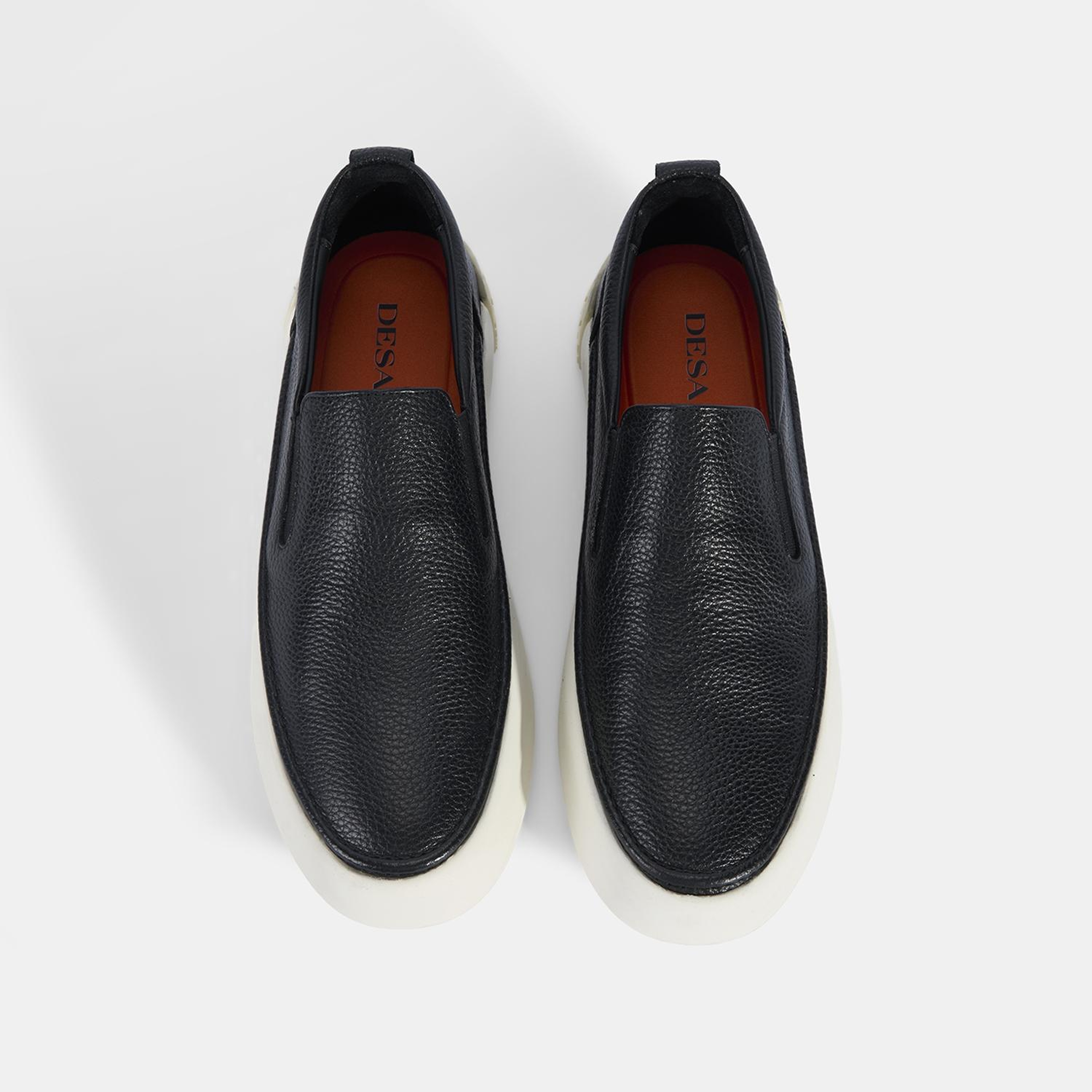 Erkek Siyah Slip-On Deri Loafer