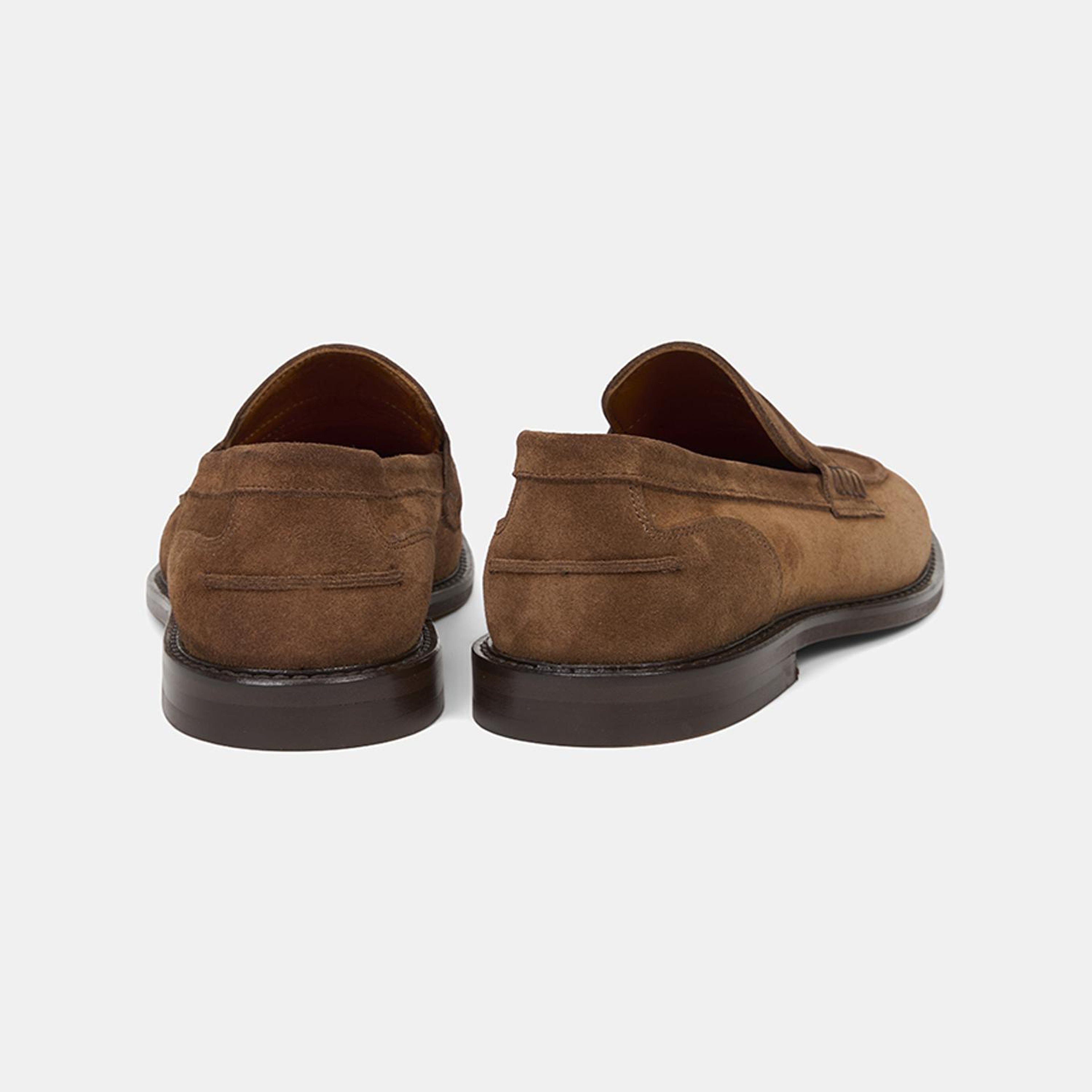 Erkek Taba Dikiş Detaylı Süet Deri Loafer