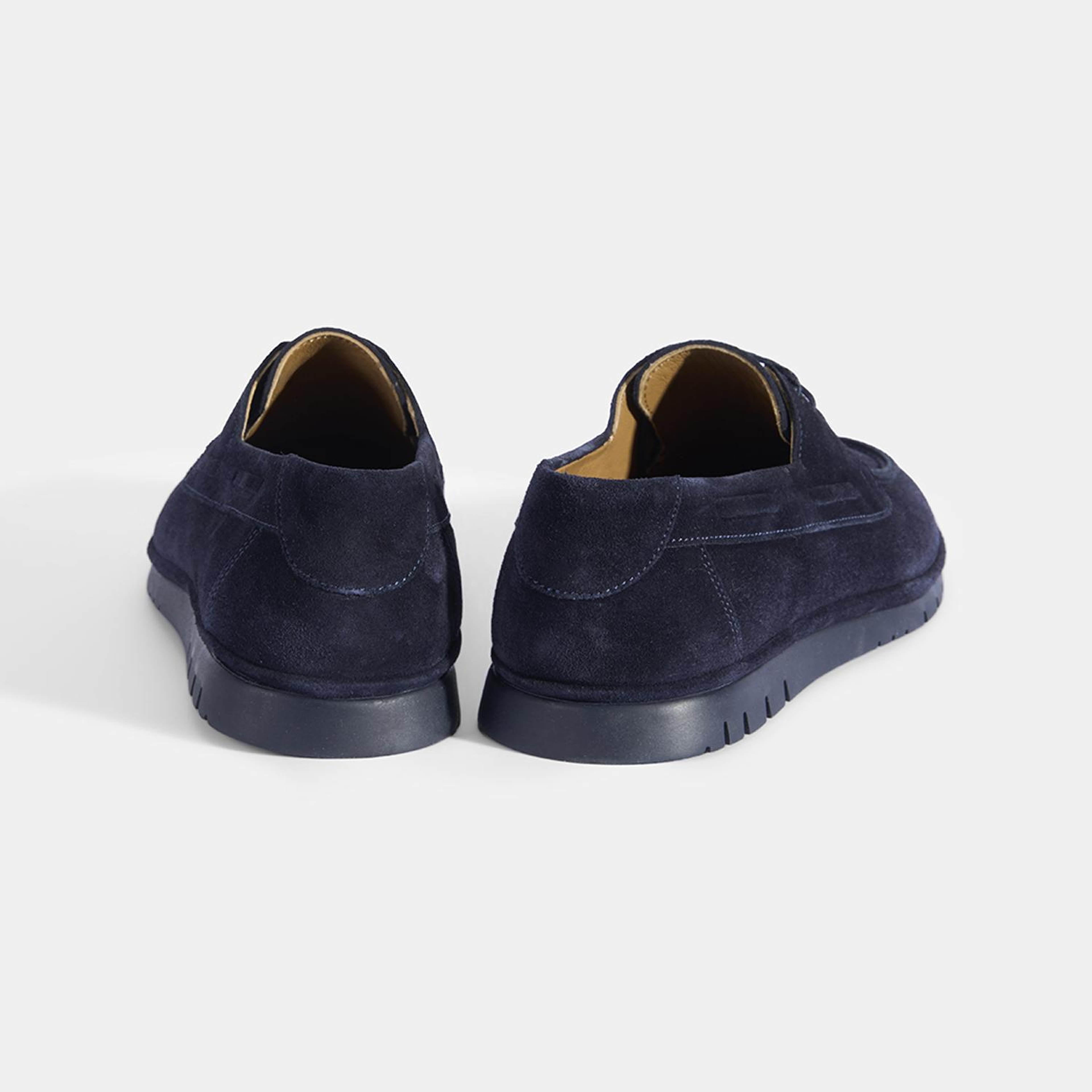 Erkek Lacivert Bağcıklı Süet Günlük Loafer