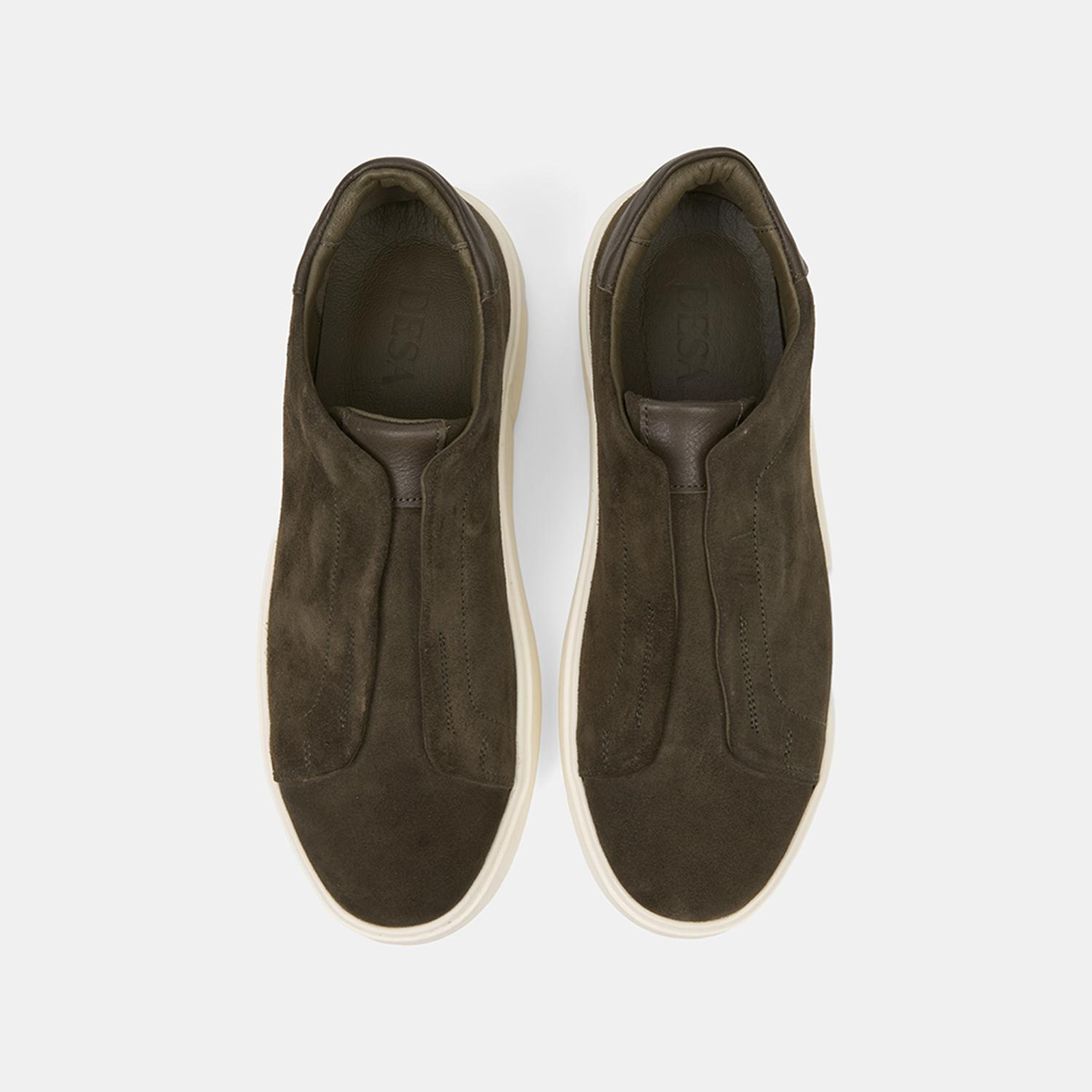 Erkek Haki İçten Lastikli Süet Günlük Ayakkabı